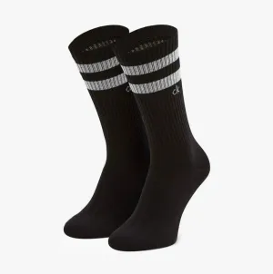 2 Pack Stripes Mens Socks Black