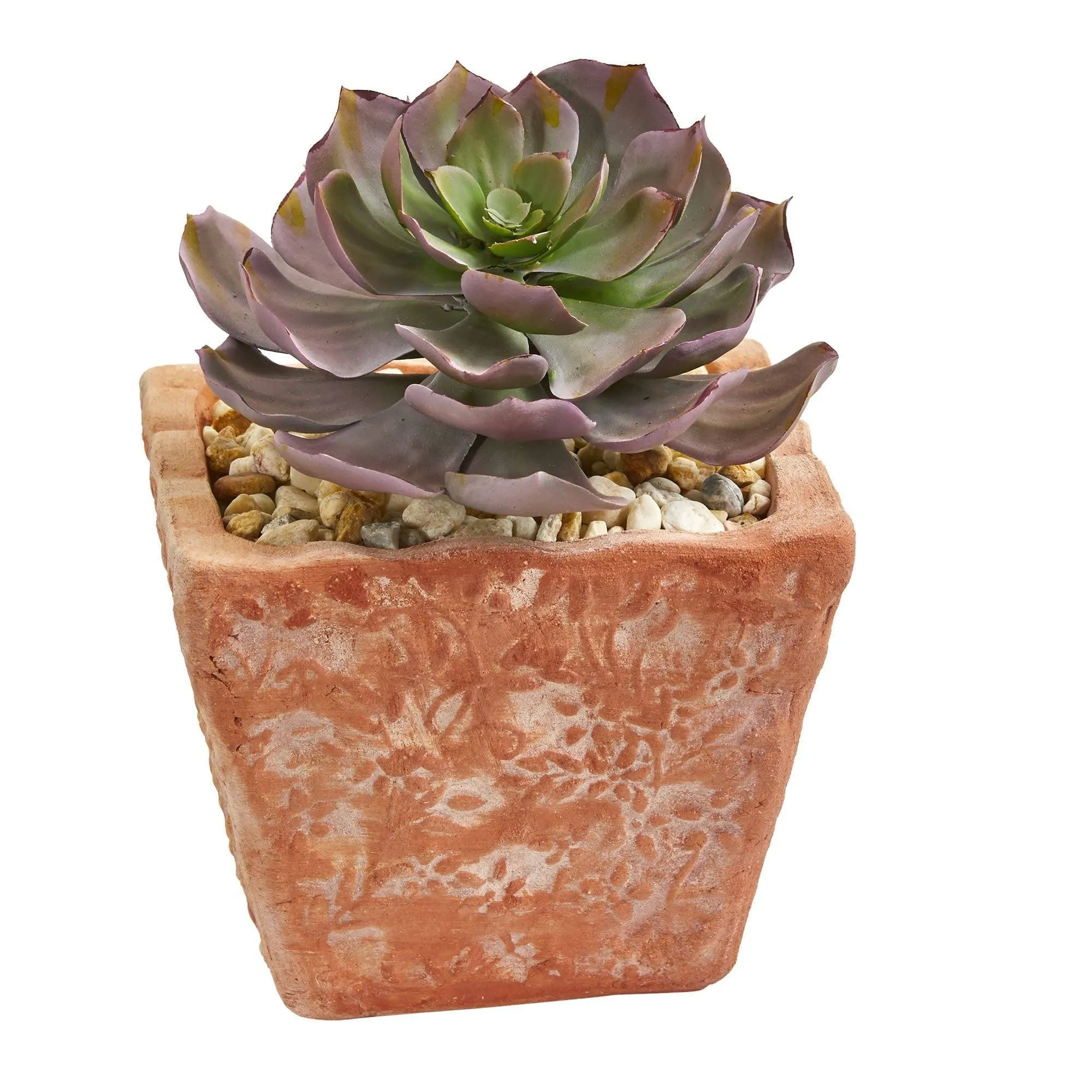 9” Succulent Artificial Plant in Terra Cotta Planter (Set of 2)