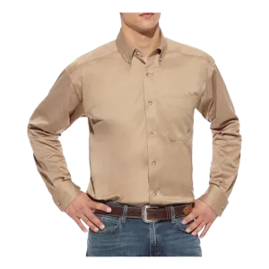 Ariat Extended Length Twill Classic Khaki Shirt