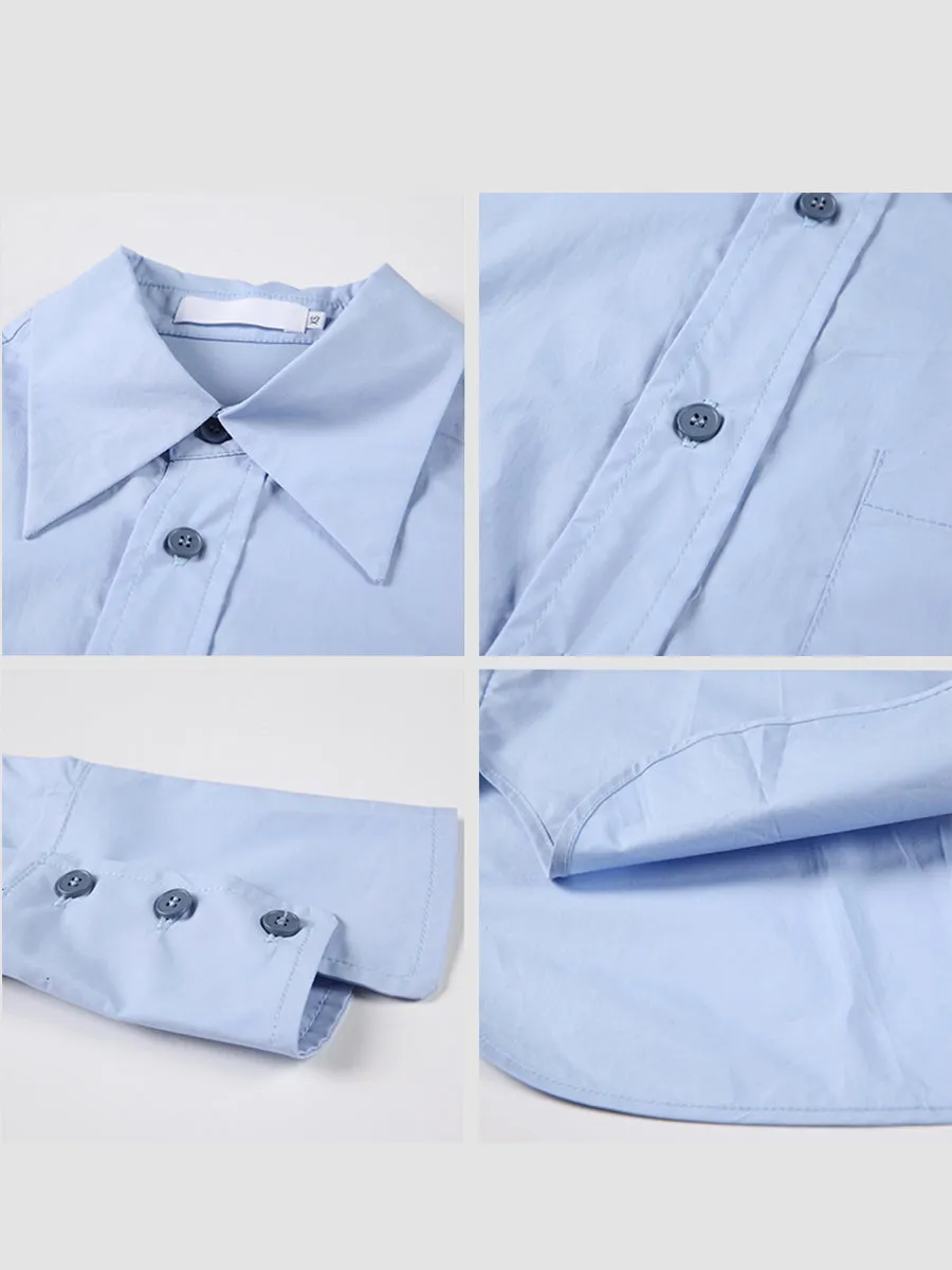 Basic Blue Loose Shirt
