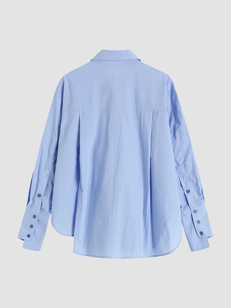 Basic Blue Loose Shirt