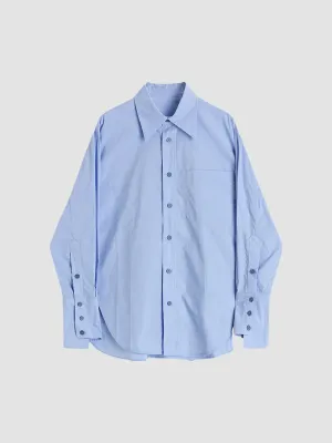 Basic Blue Loose Shirt