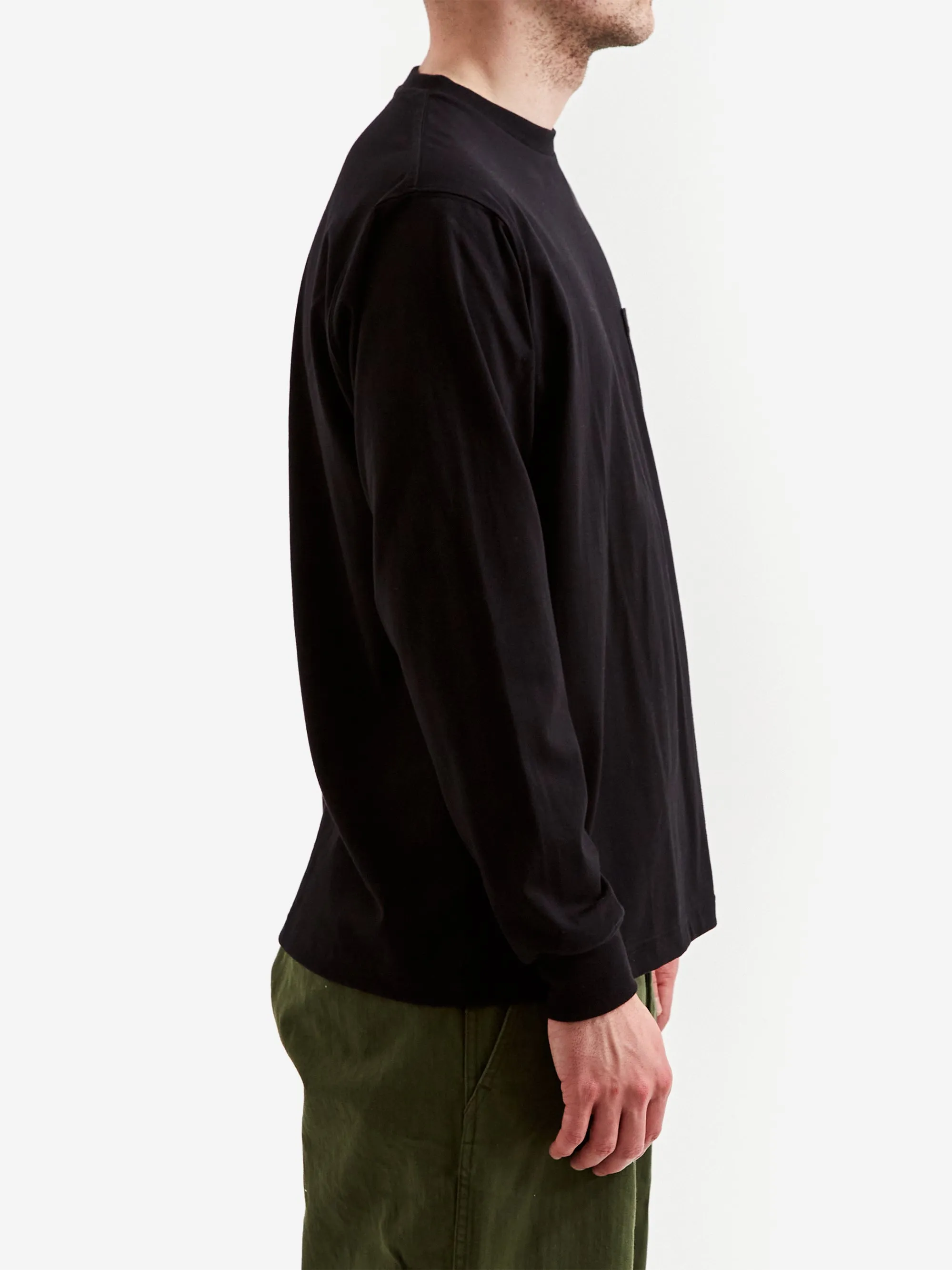 Beams Plus Long Sleeve Pocket T-Shirt 40/2 - Black