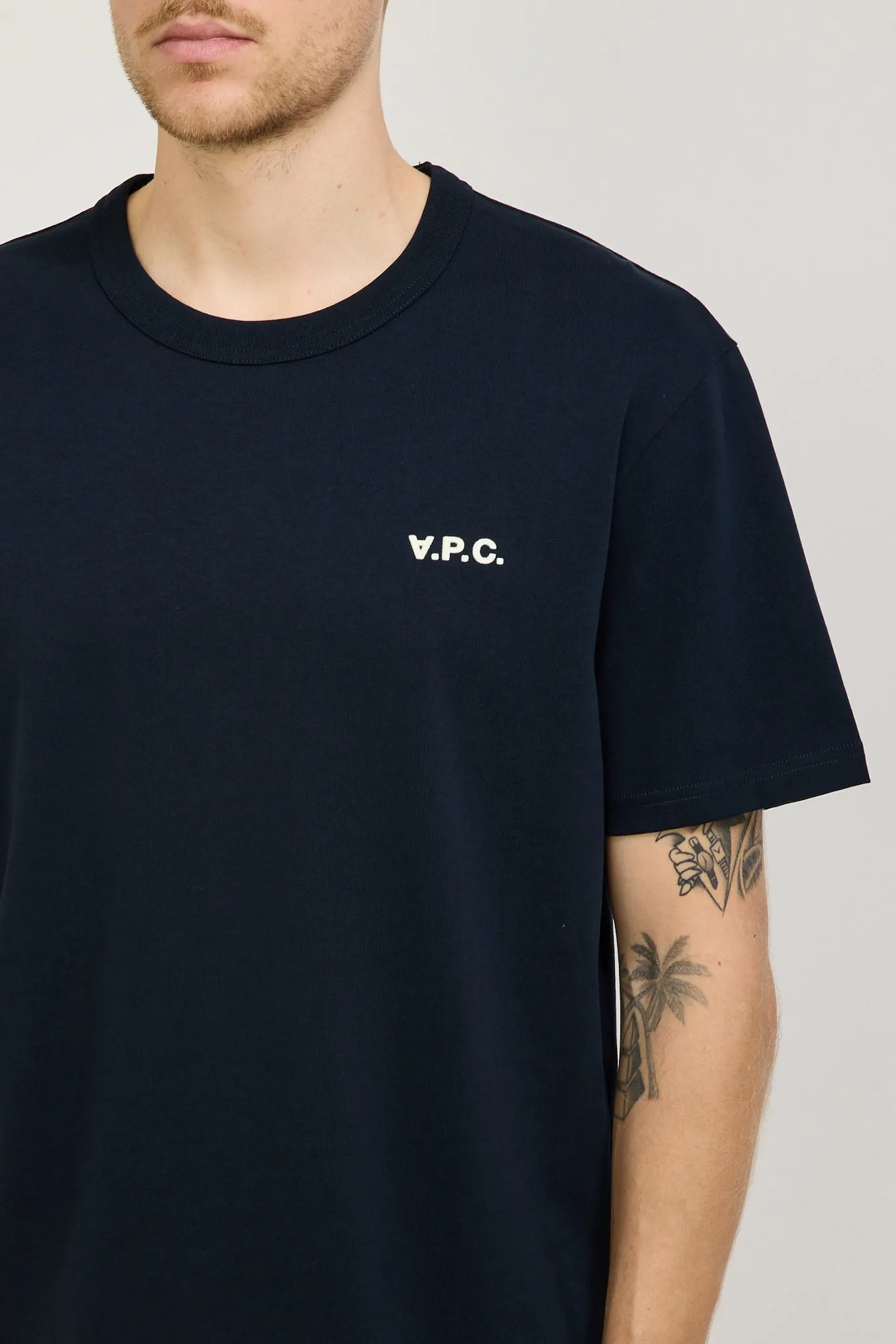 Boxy Petit VPC T-Shirt Dark Navy/Ecru