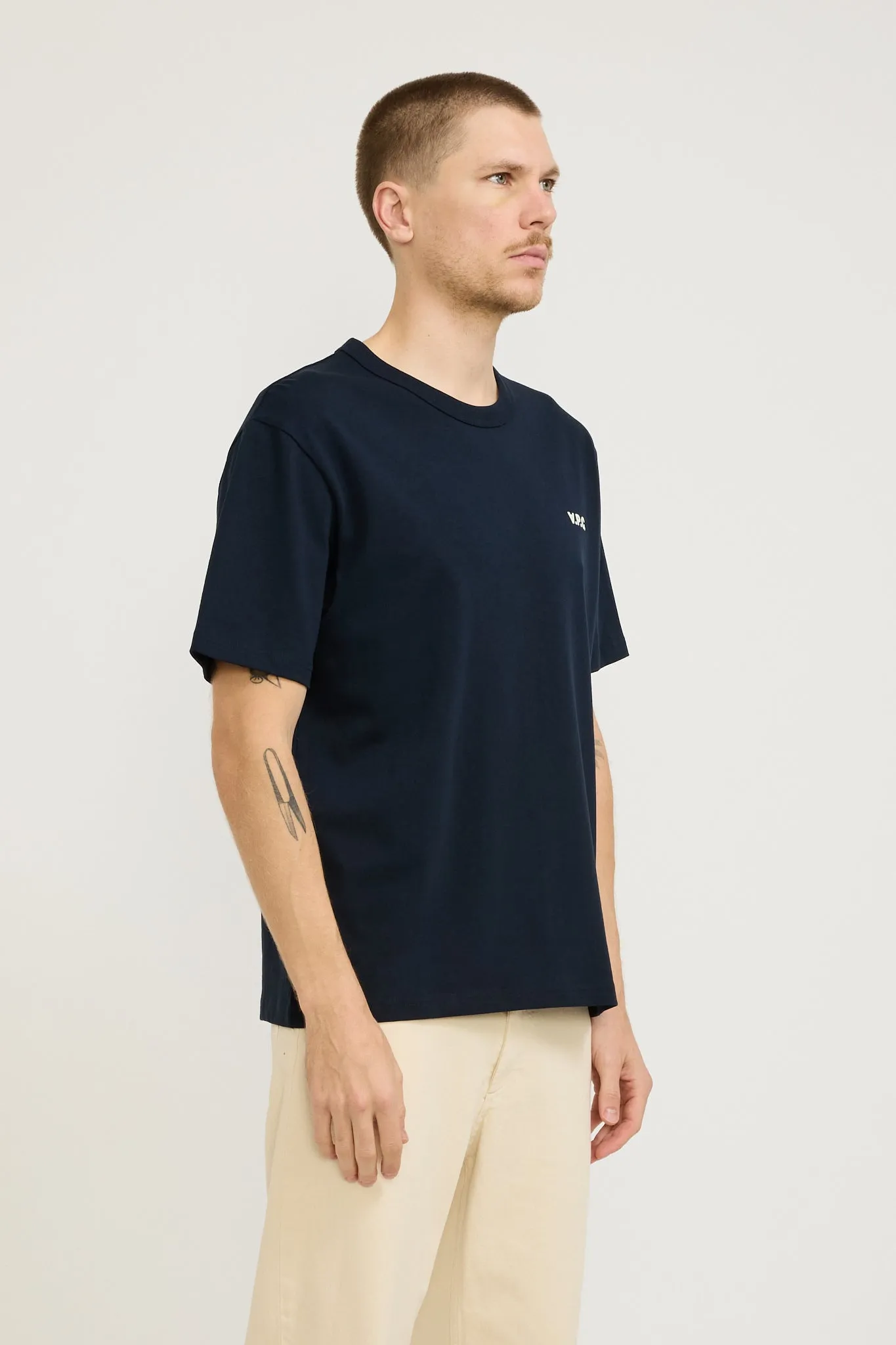 Boxy Petit VPC T-Shirt Dark Navy/Ecru