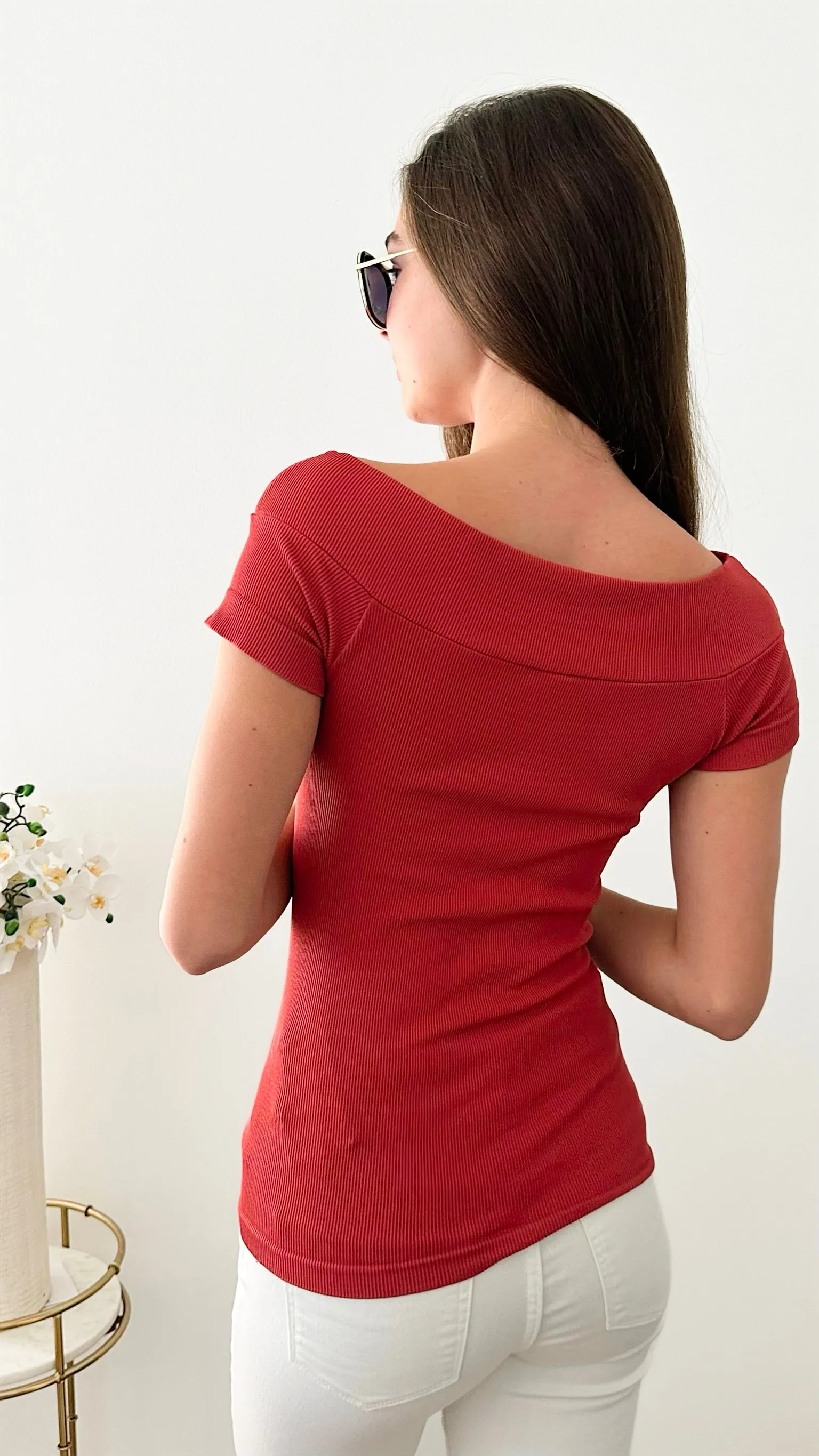 Brazilian Boatneck w/ Cap Sleeves Top