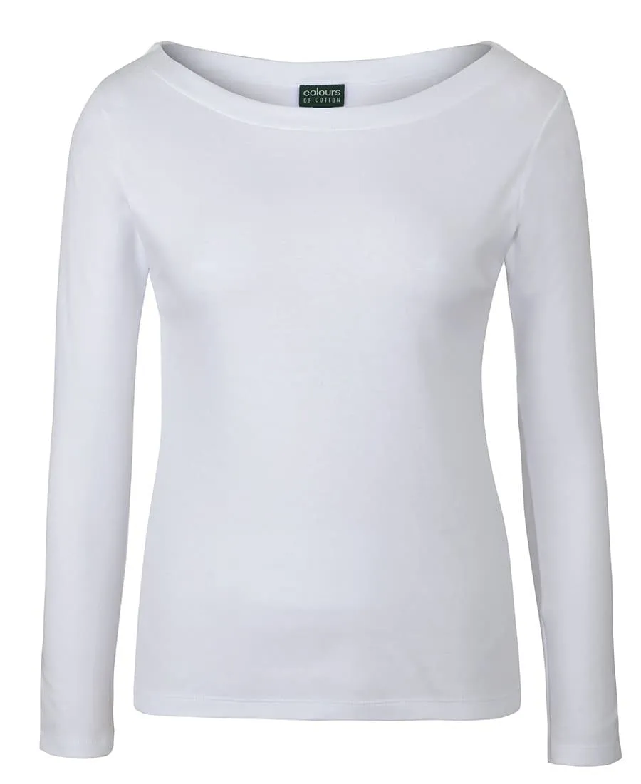 C Of C  Ladies L/S Boat Neck Tee 1BTL
