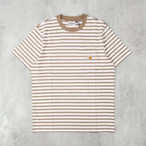 Carhartt WIP Seidler Pocket Tee - Branch / White