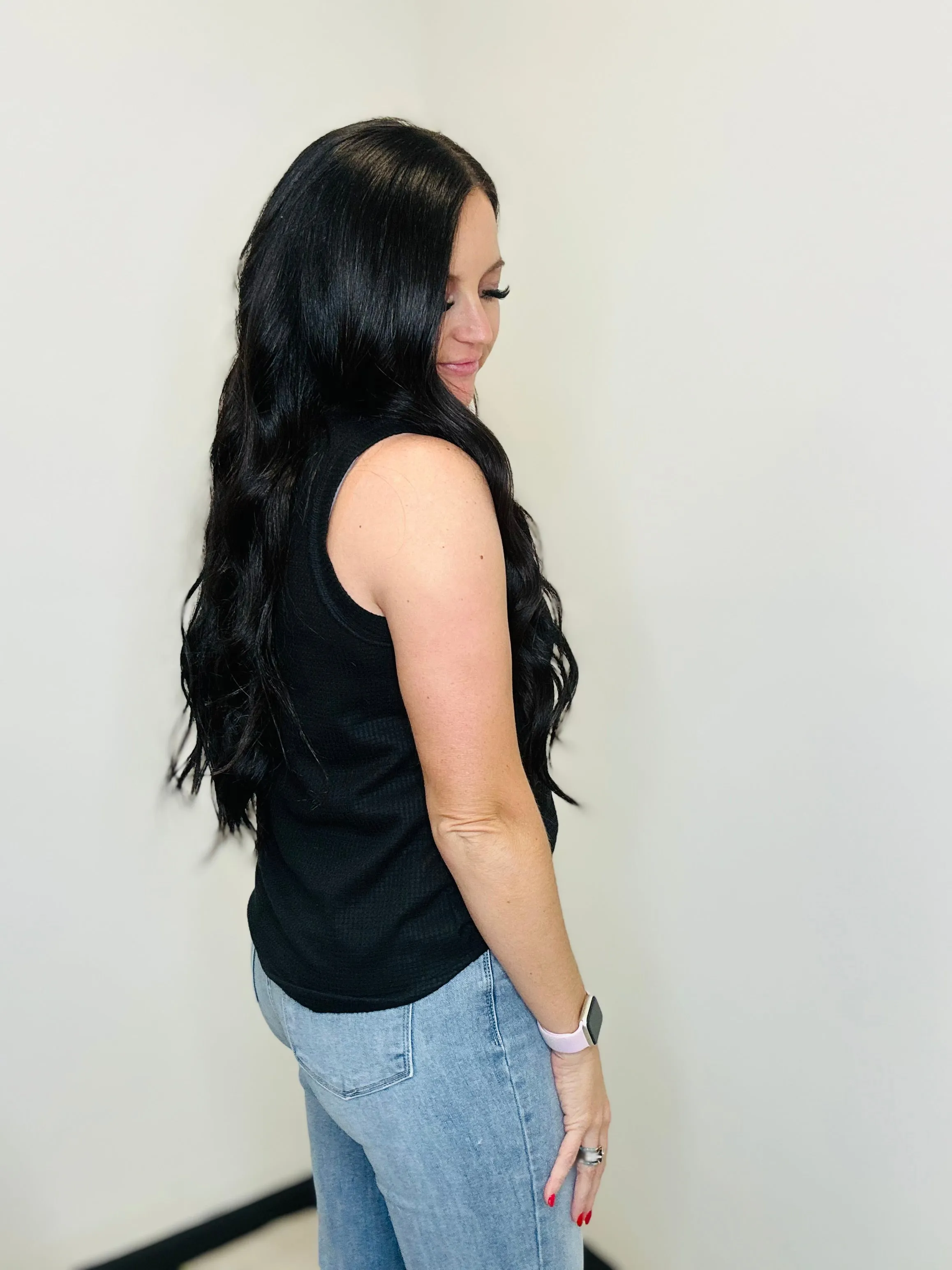 Catalina Casual Black Tank Top