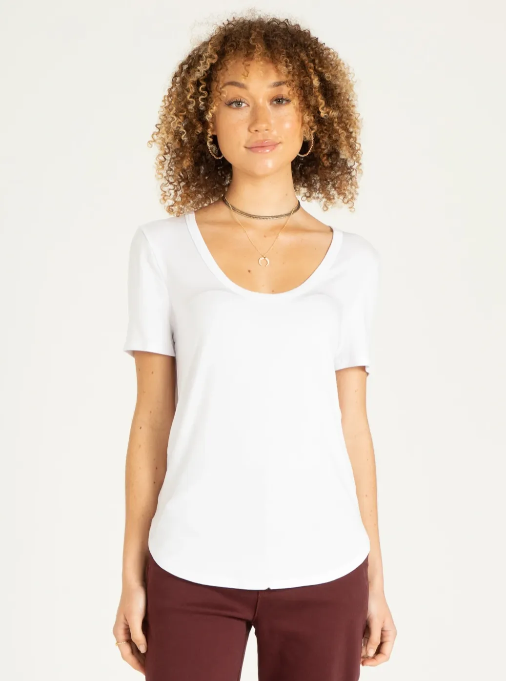 Catalina Scoop Short Sleeve Top