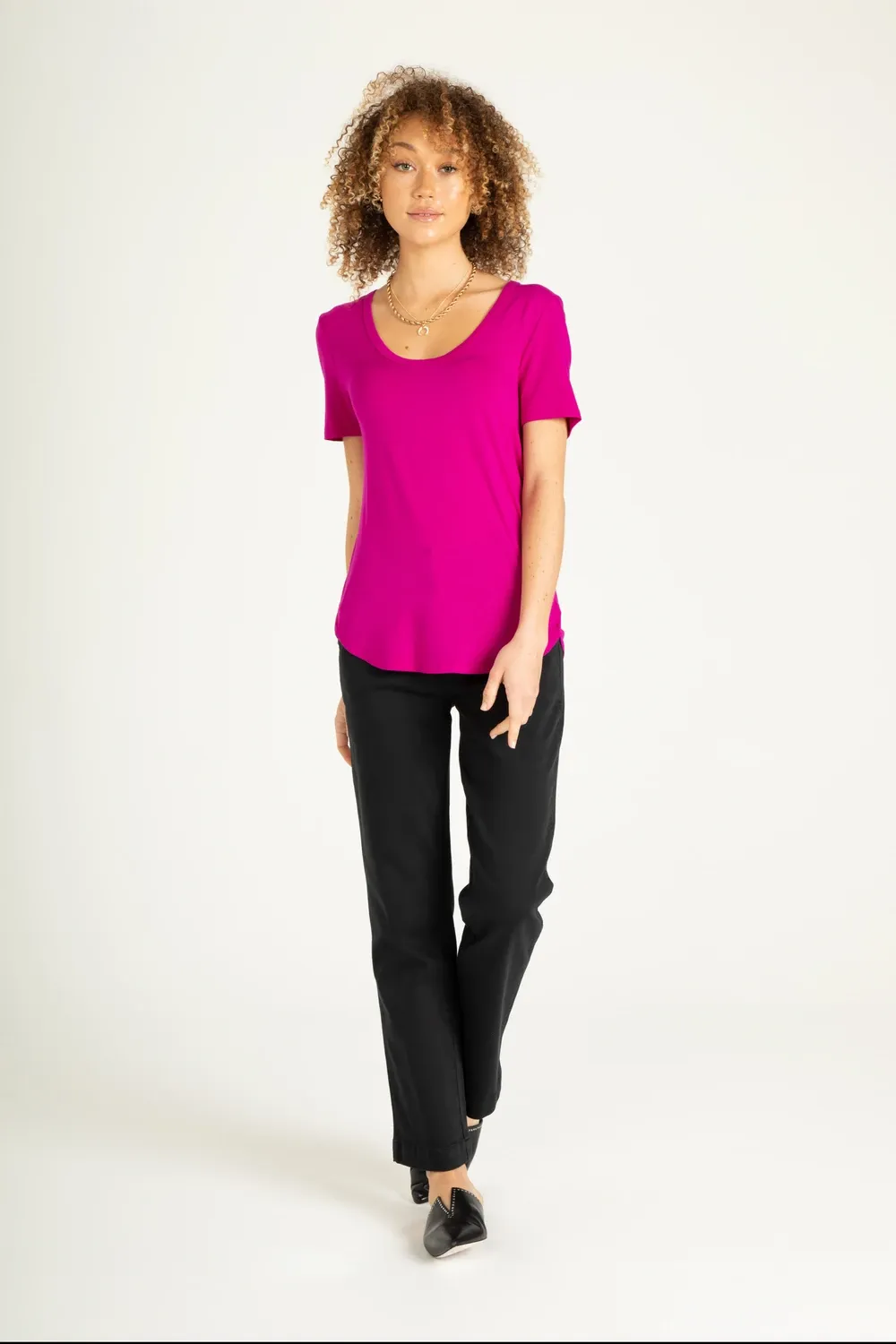 Catalina Scoop Short Sleeve Top