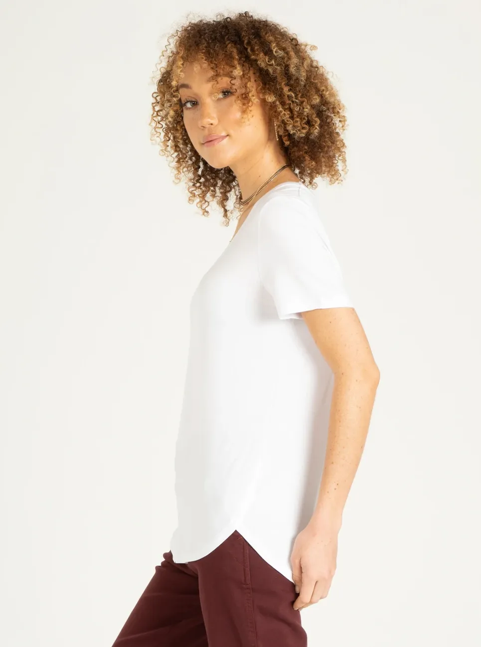 Catalina Scoop Short Sleeve Top