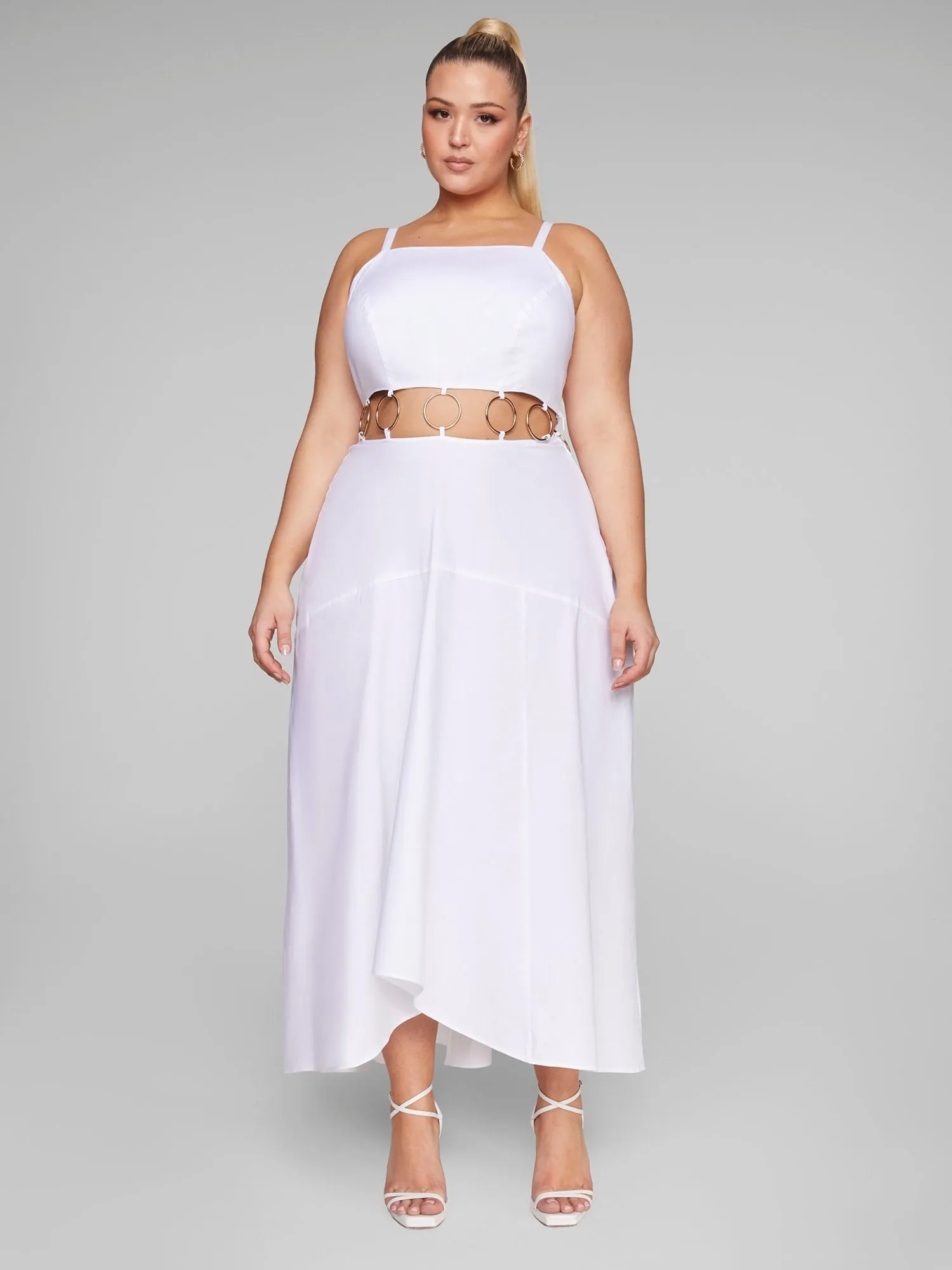 Celeste O-Ring Waist Detail Maxi Dress