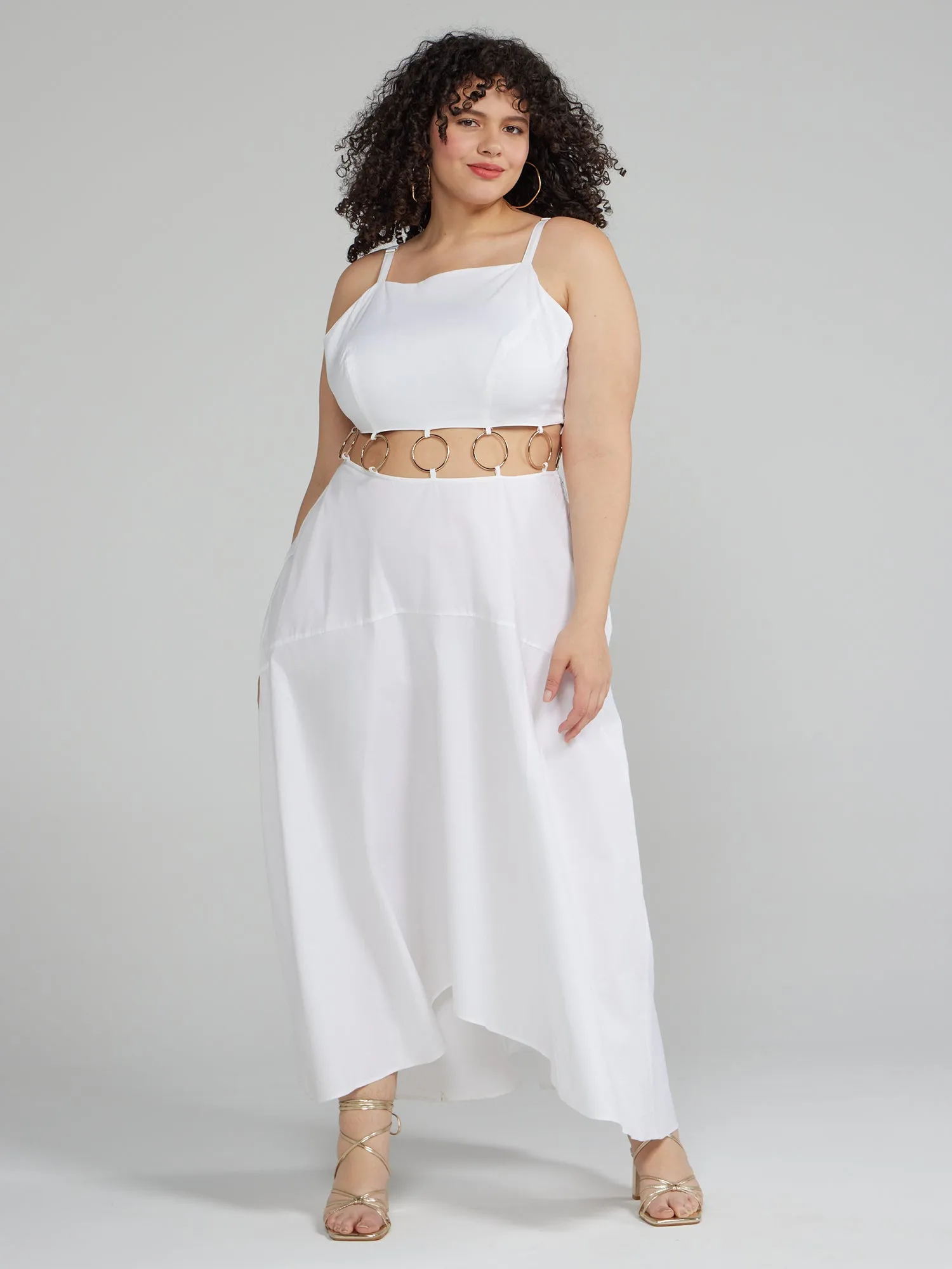Celeste O-Ring Waist Detail Maxi Dress