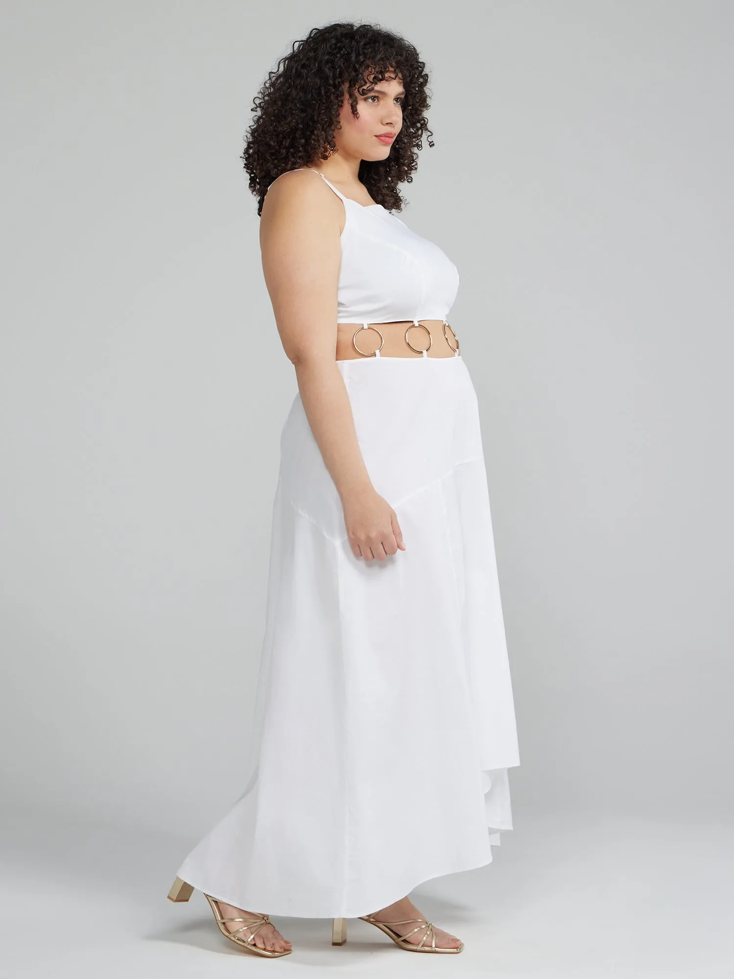 Celeste O-Ring Waist Detail Maxi Dress