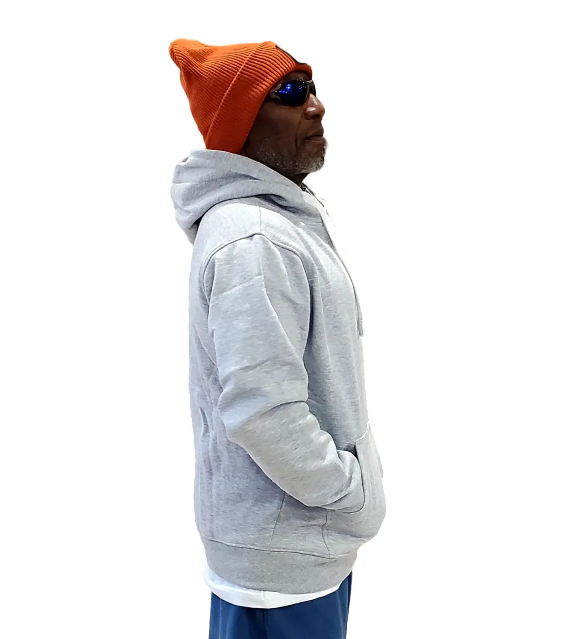 Chicago Fleece Pull Over Hoodie Grey