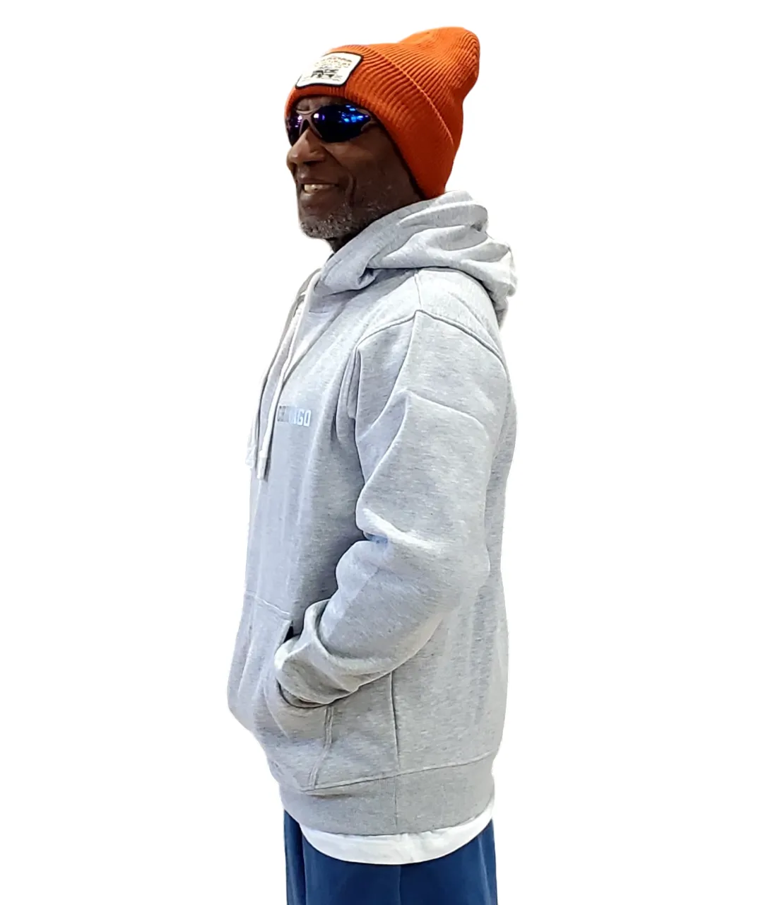 Chicago Fleece Pull Over Hoodie Grey