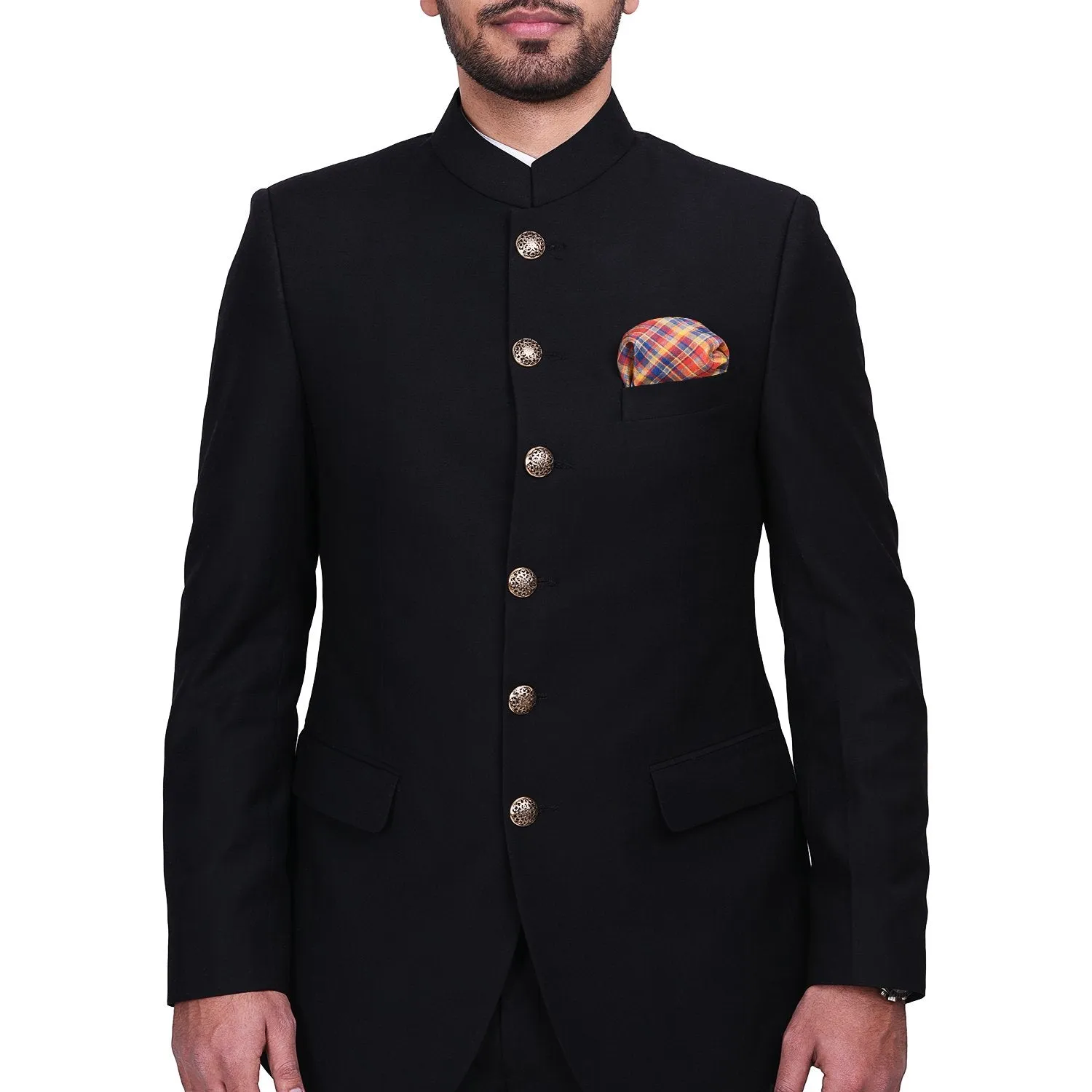 Chokore Pocket square Two-in-One red yellow from the Plaids line