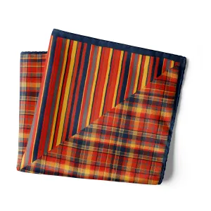 Chokore Pocket square Two-in-One red yellow from the Plaids line