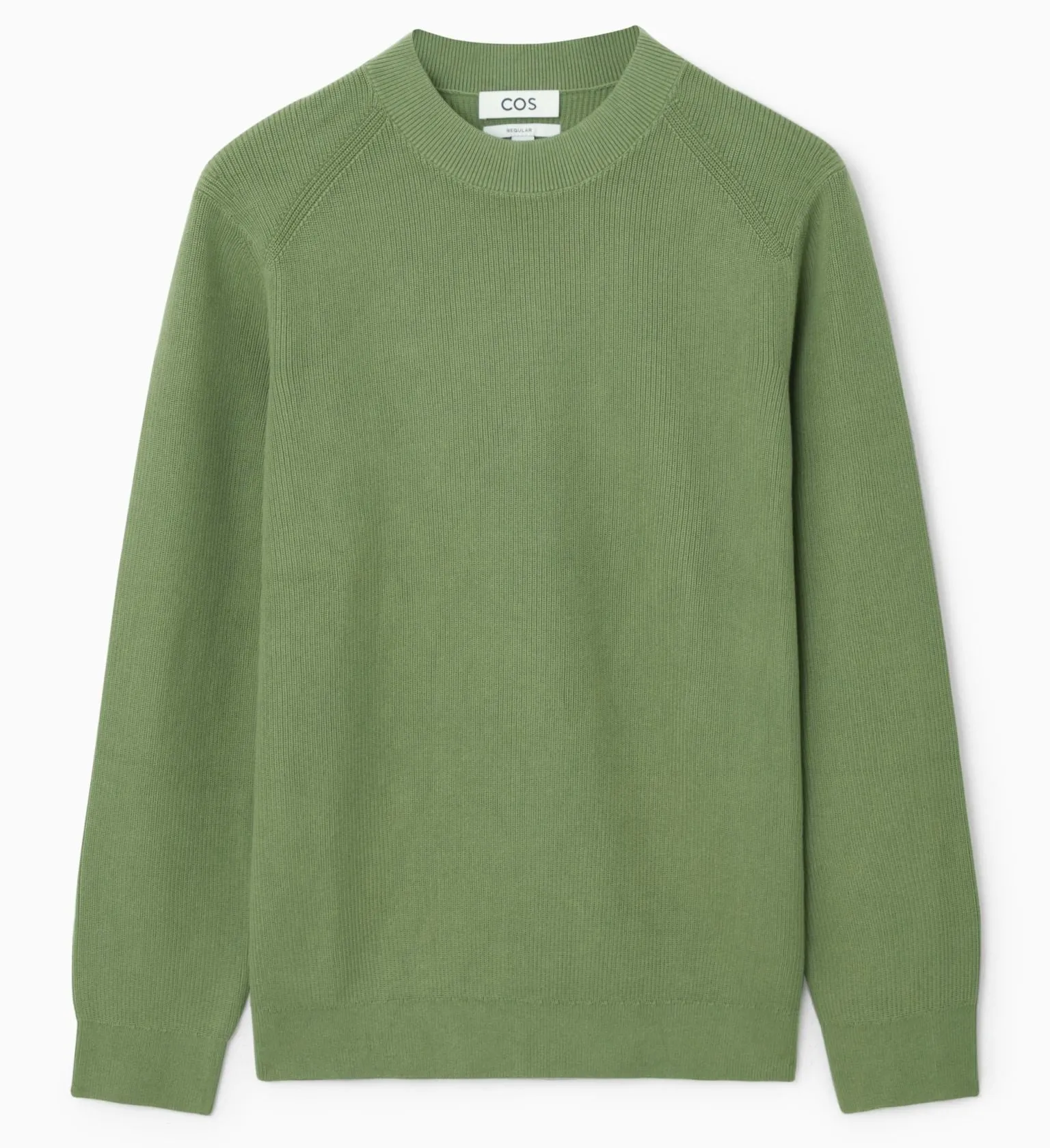 Cos Rib Knit Sweater, Khaki