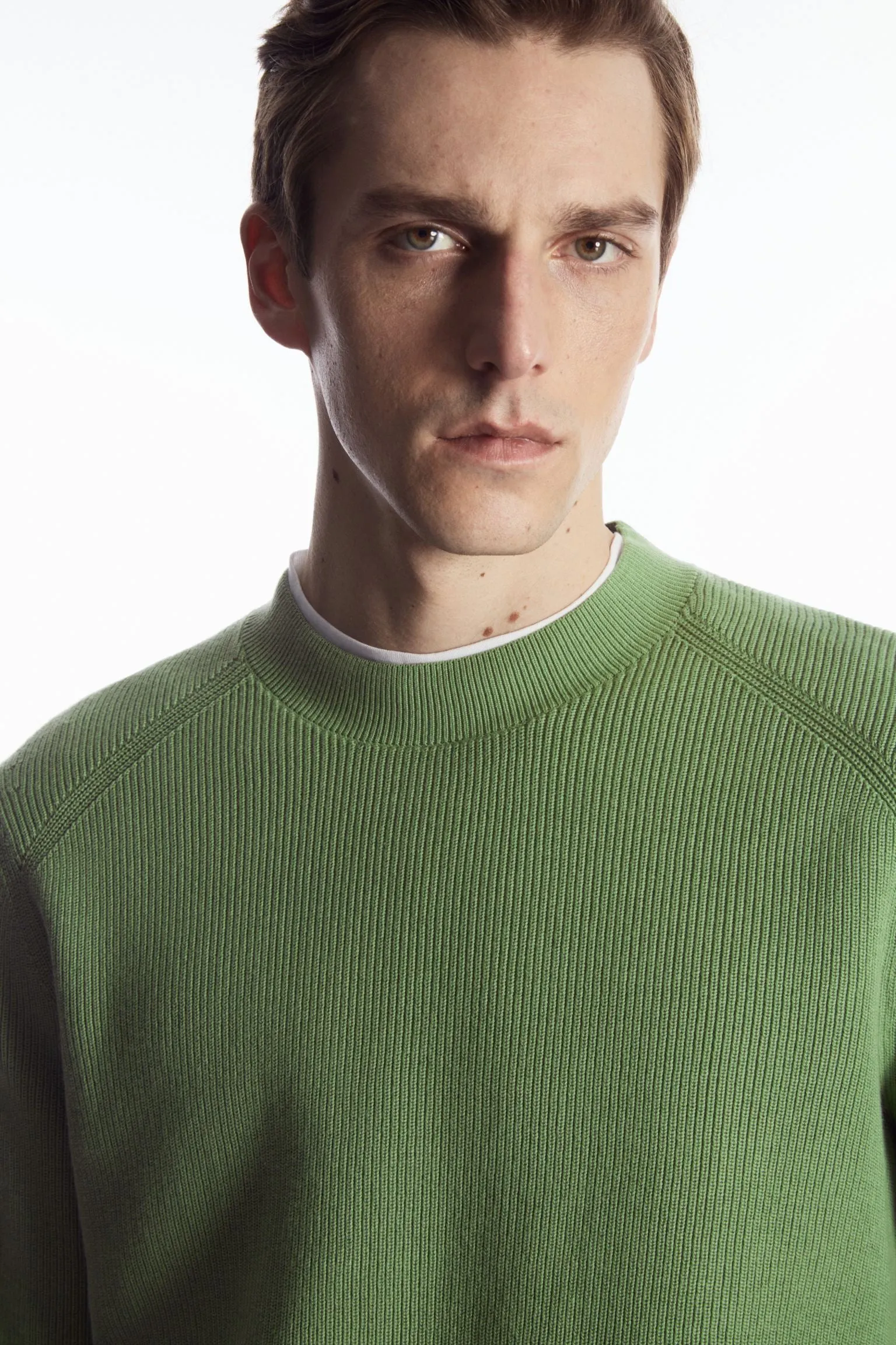 Cos Rib Knit Sweater, Khaki