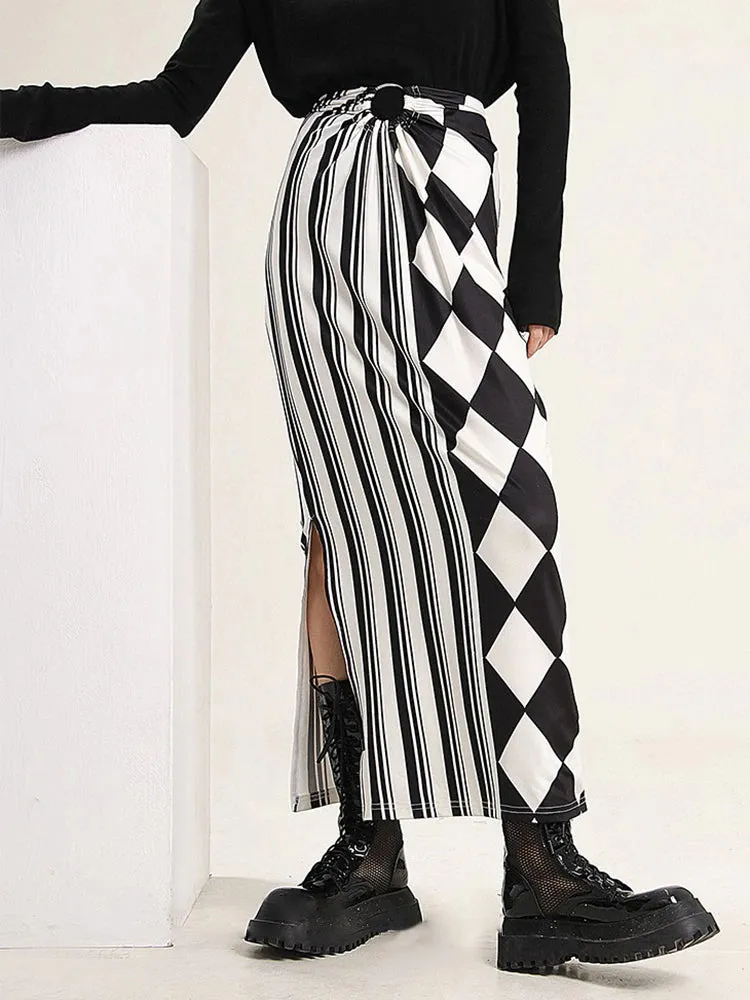 deanwangkt Patchwork Plaid Color Block Skirt For Women Lapel Long Sleeve Loose Casual Blouses Female Fashion Clothes Style New