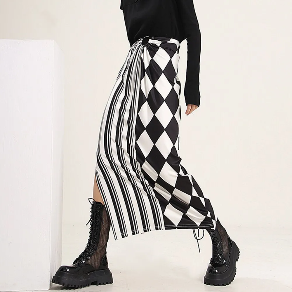 deanwangkt Patchwork Plaid Color Block Skirt For Women Lapel Long Sleeve Loose Casual Blouses Female Fashion Clothes Style New