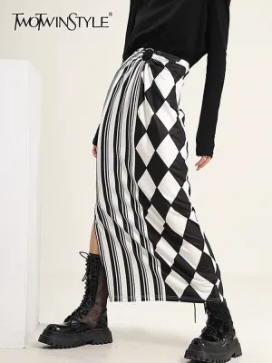 deanwangkt Patchwork Plaid Color Block Skirt For Women Lapel Long Sleeve Loose Casual Blouses Female Fashion Clothes Style New