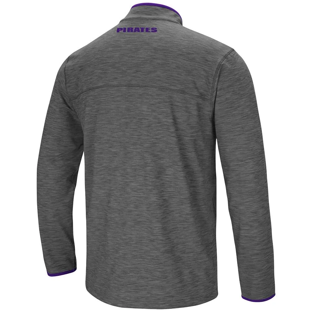 East Carolina Pirates Colosseum Gray Diemert 1/4 Zip LS Pullover Windshirt
