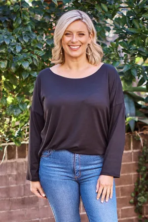 Erica Essential Top Round Neck Black