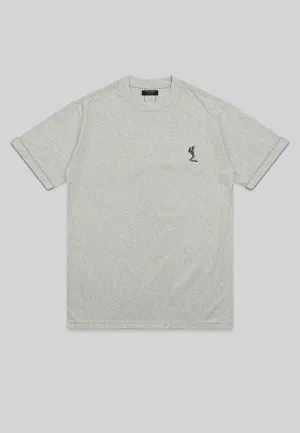 ESSENTIAL ROLLED CUFF T-SHIRT GREY MARL