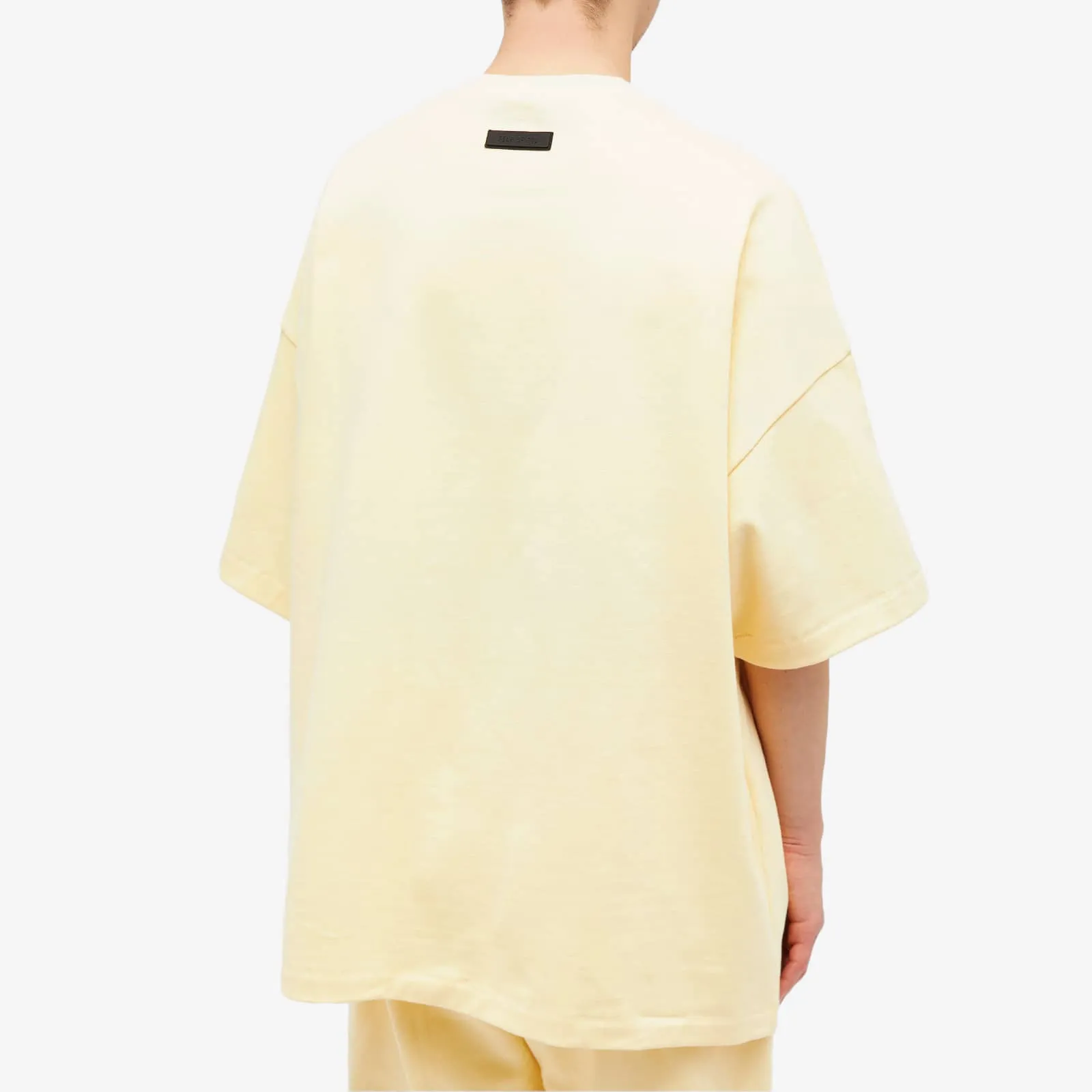 Fear Of God Essentials Spring Printed Logo Tee in Garden Yellow