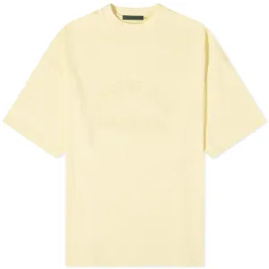 Fear Of God Essentials Spring Printed Logo Tee in Garden Yellow