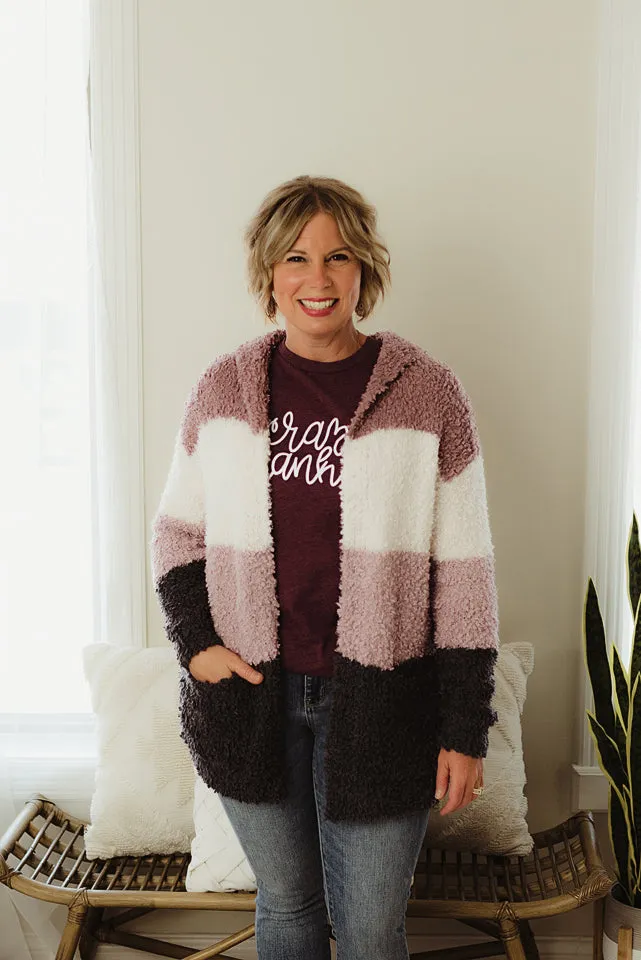 Fuzzy Hoodie Cardi