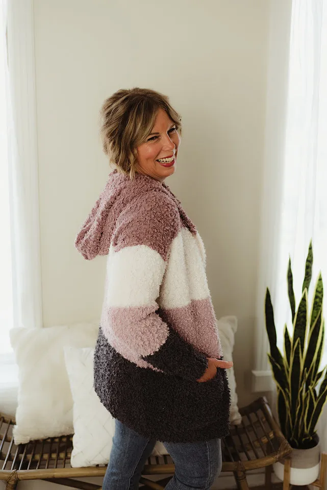Fuzzy Hoodie Cardi