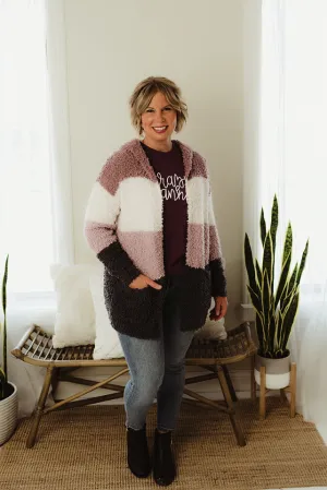 Fuzzy Hoodie Cardi