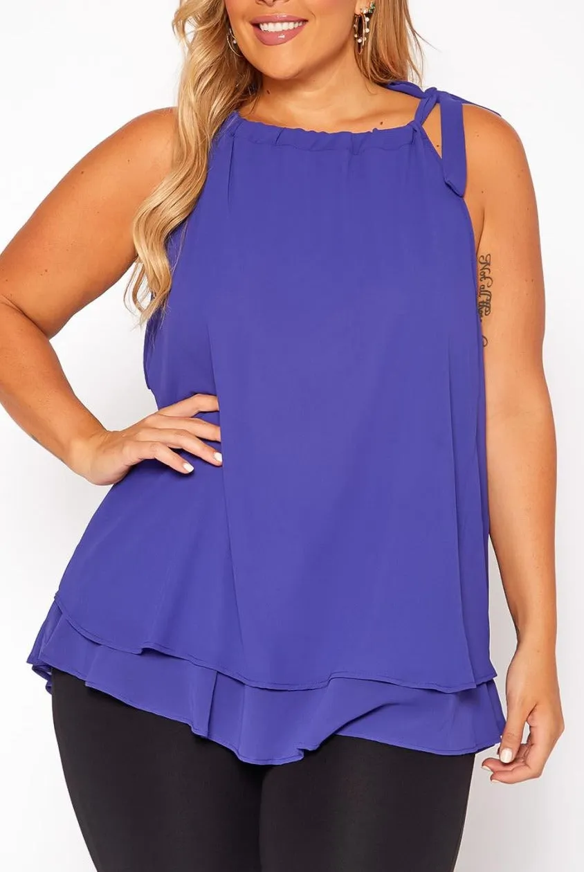 Hi Curvy Plus Size Chiffon Cami Blouse