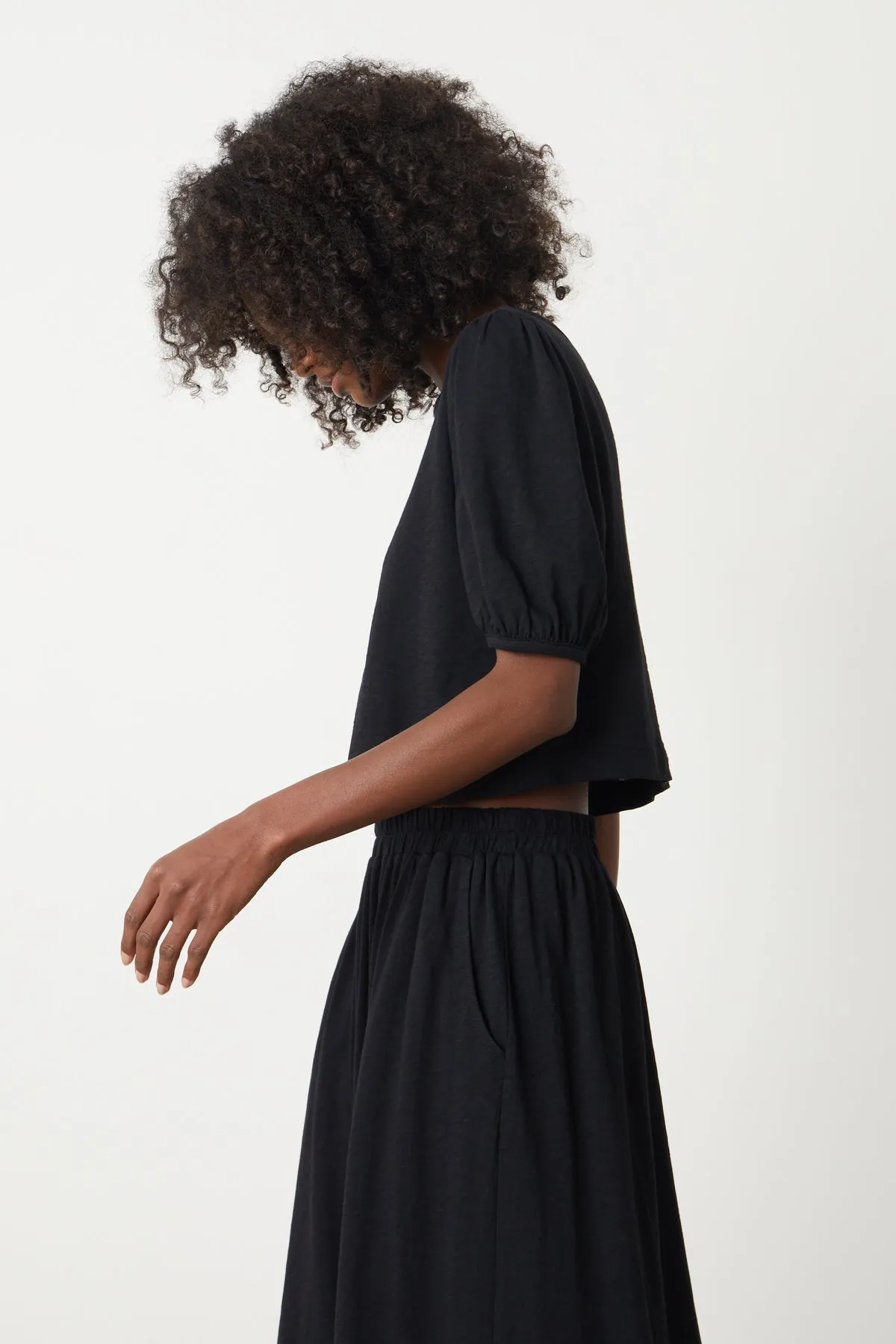 HILARY PUFF SLEEVE CROPPED TEE