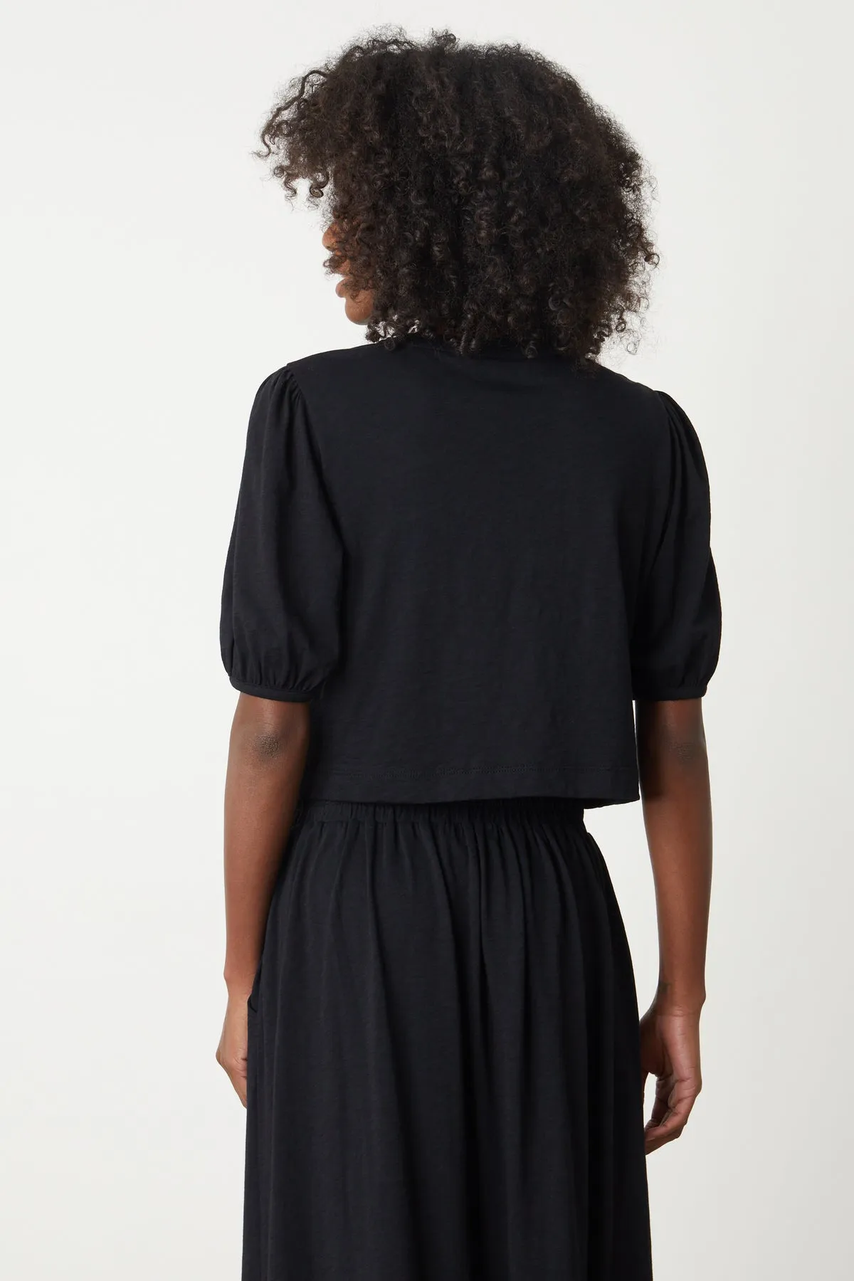 HILARY PUFF SLEEVE CROPPED TEE