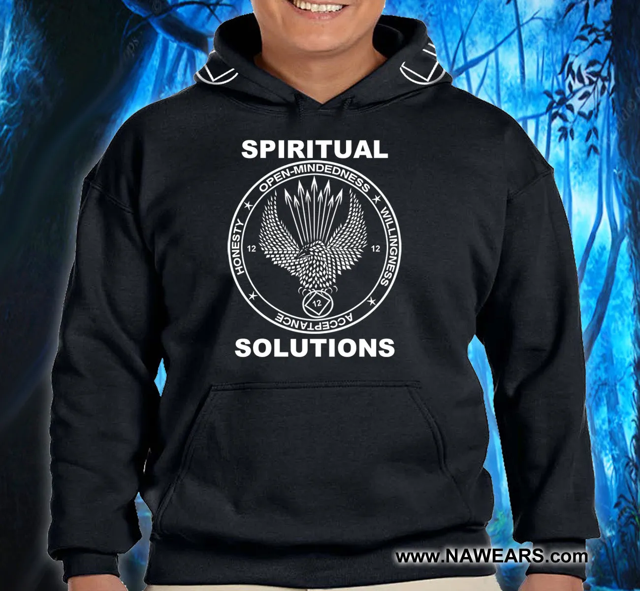 Hoodie - Spiritual Solutions - Black
