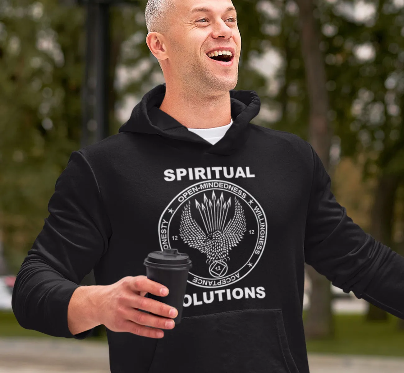 Hoodie - Spiritual Solutions - Black