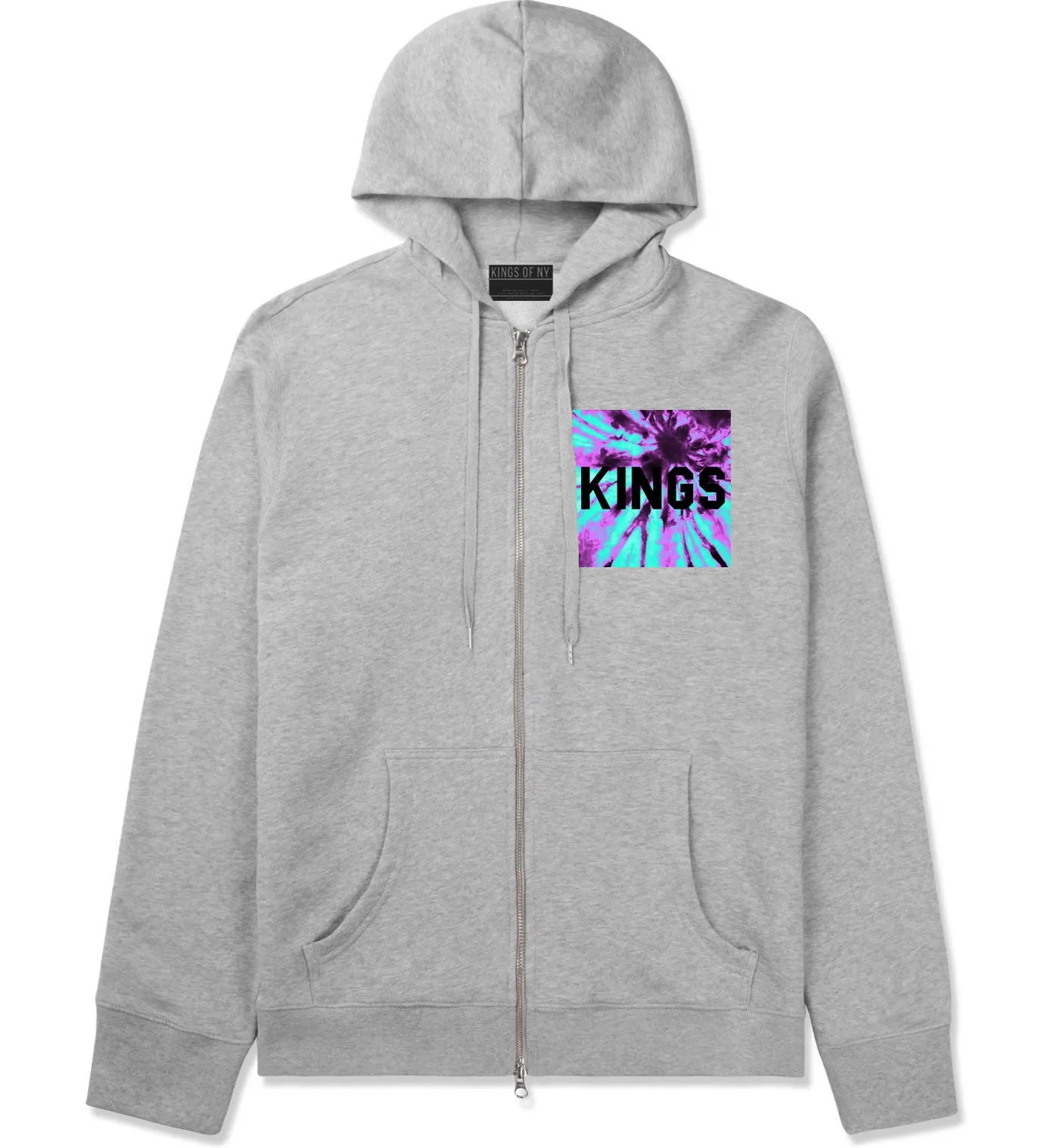 Kings Blue Tie Dye Box Logo Zip Up Hoodie