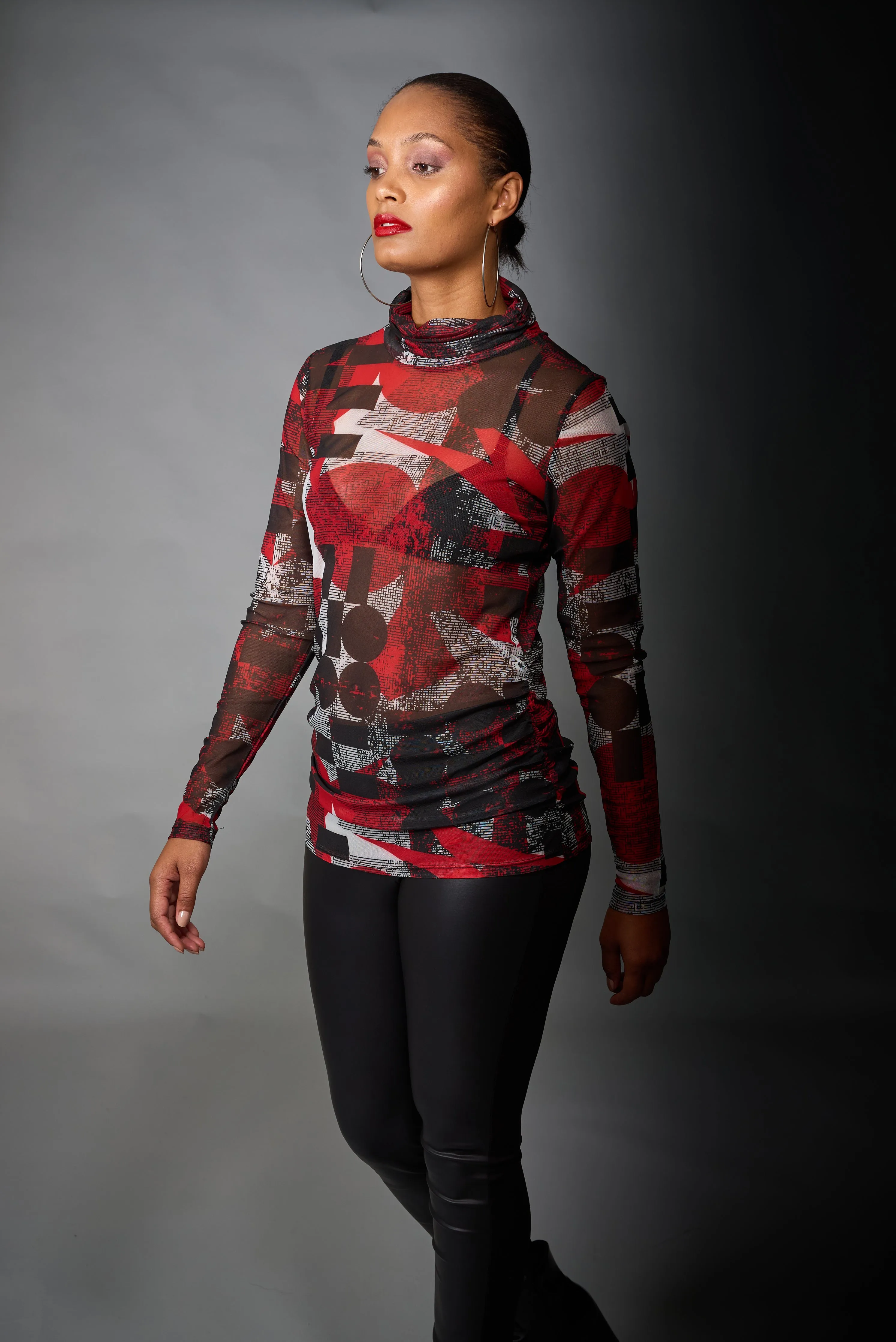 Kozan, Mesh, Max Top in Kandinsky Print