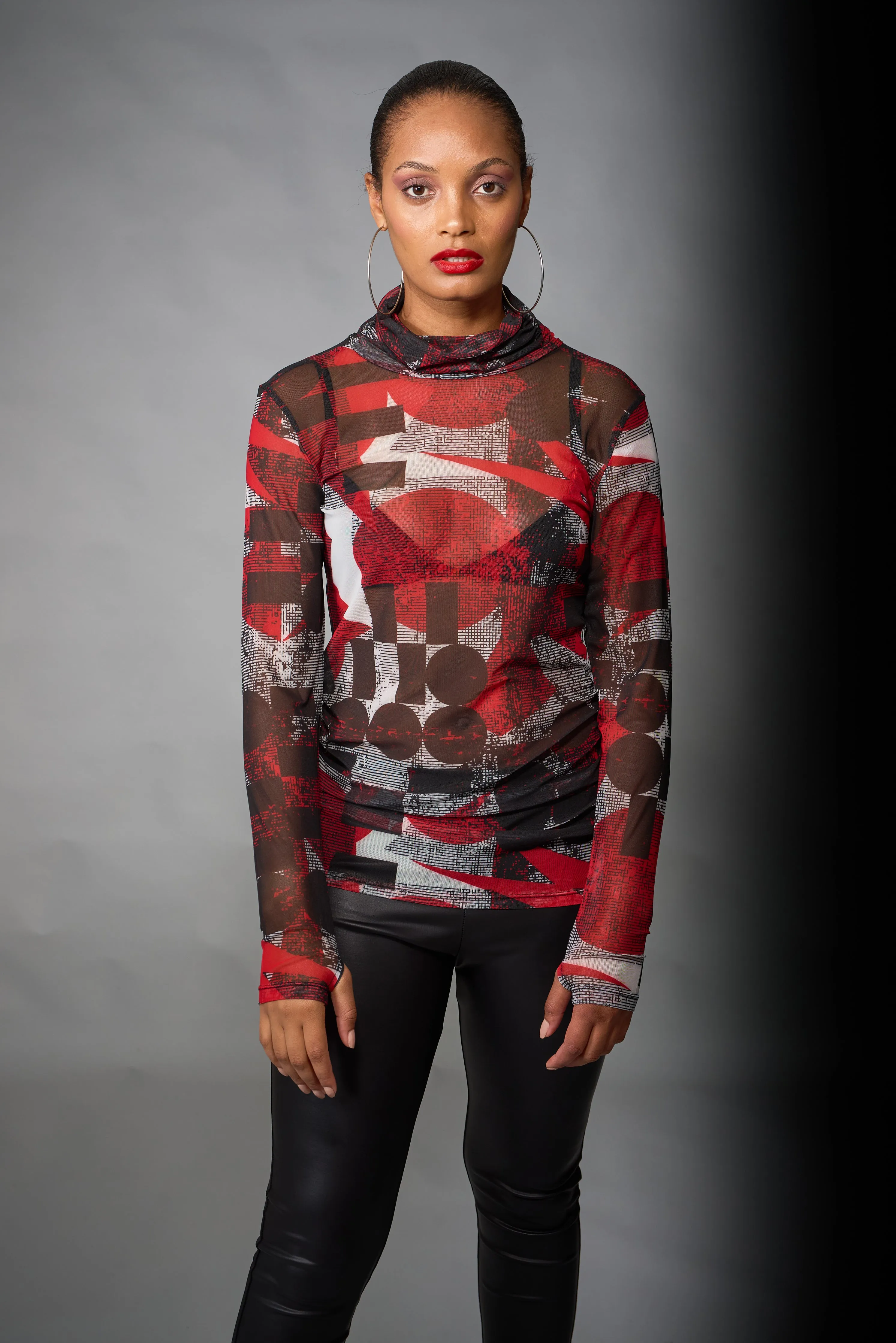 Kozan, Mesh, Max Top in Kandinsky Print