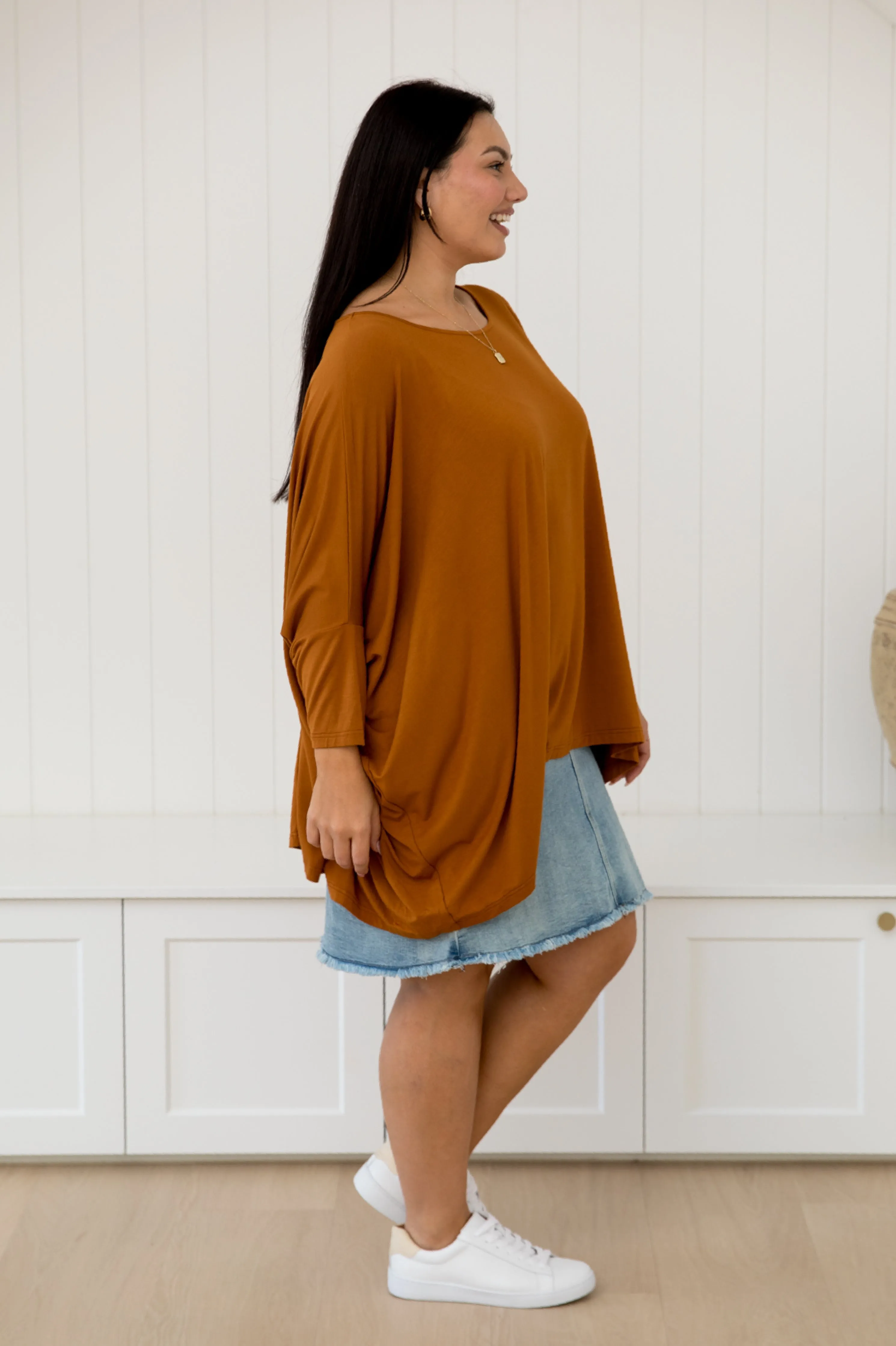 Long Sleeve Essential Top | Butterscotch