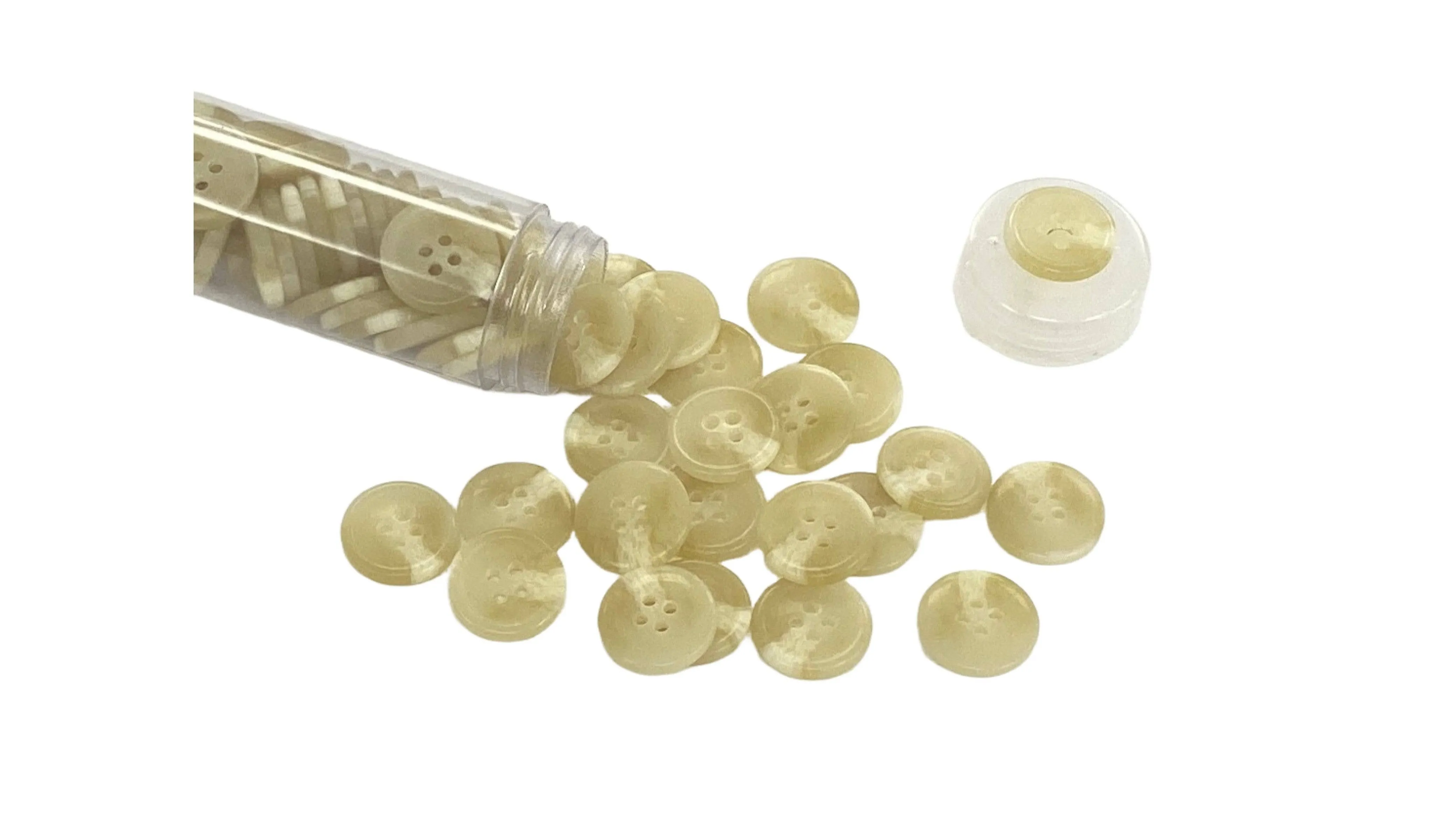Marble Effect Round Ridged Buttons - Flat