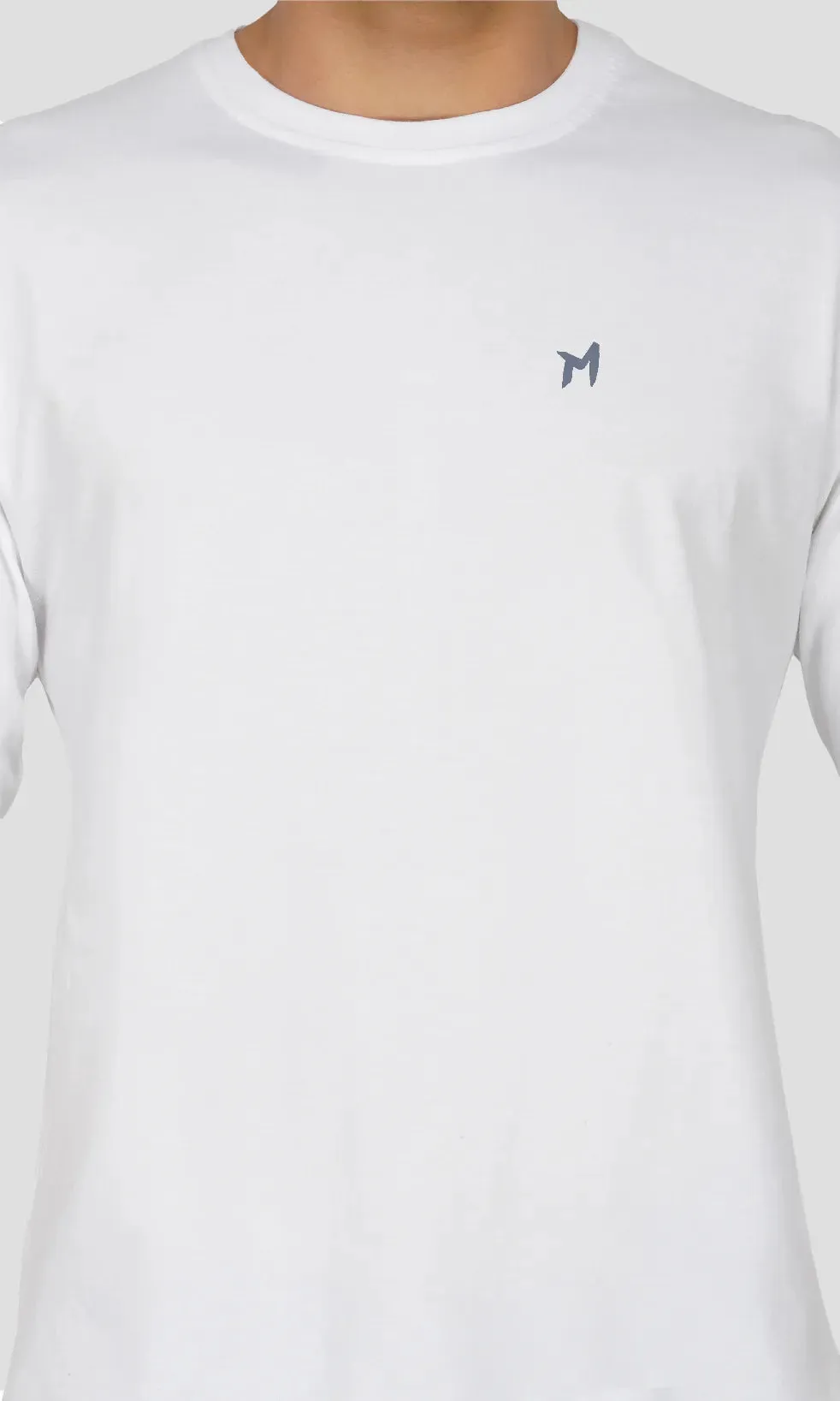 Mebadass Cotton Mens Fullsleeve Regular Size T-shirt - White