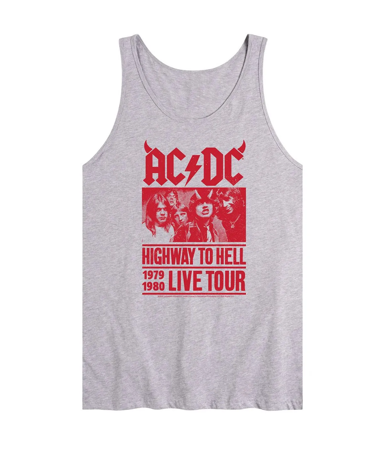Men's acdc live tour AIRWAVES tank top, gray