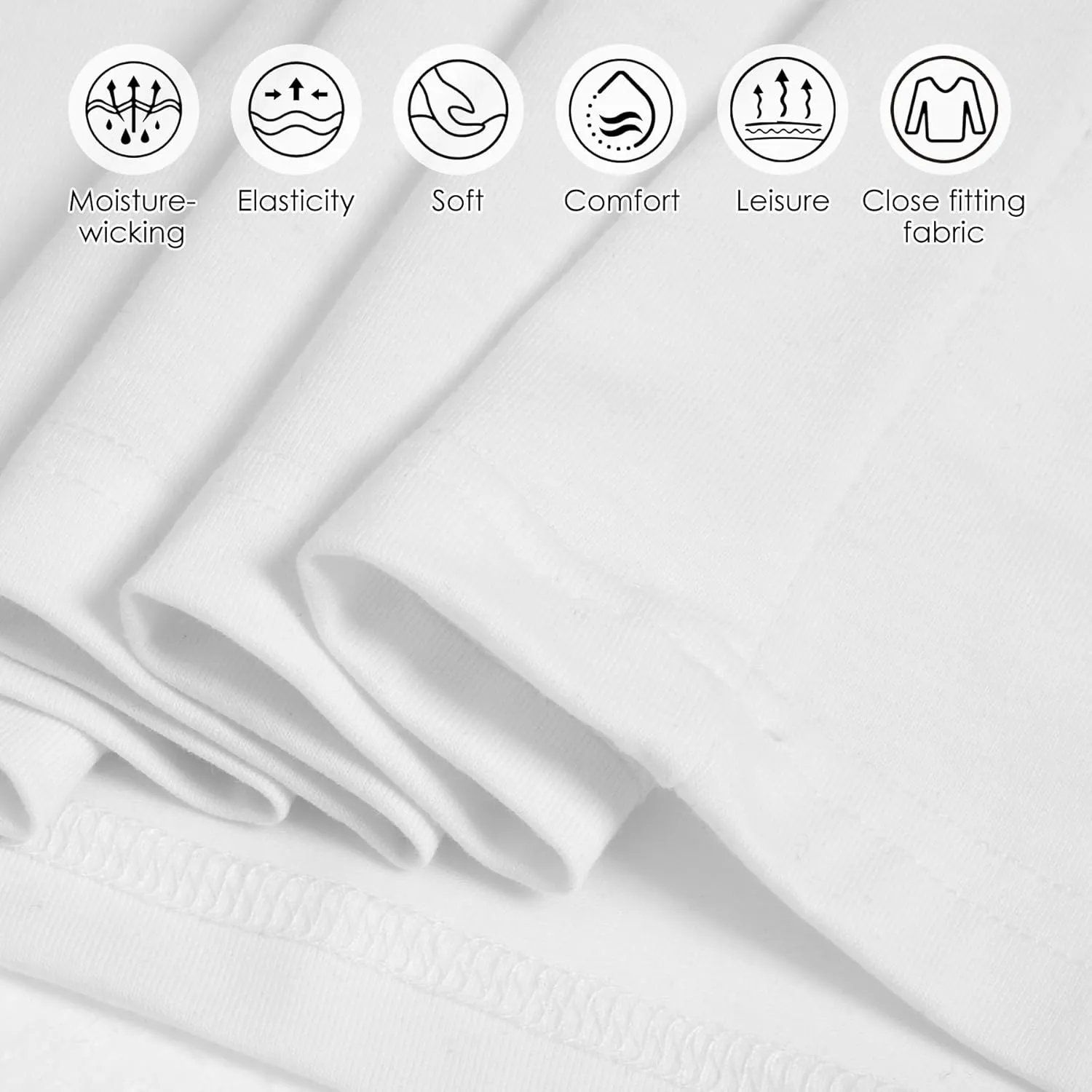 Men's V-Neck T-Shirt Long Sleeve - Cotton Blend Tee Undershirt, Soft Pajamas Top,Casual V-Neck T-Shirts for 2025