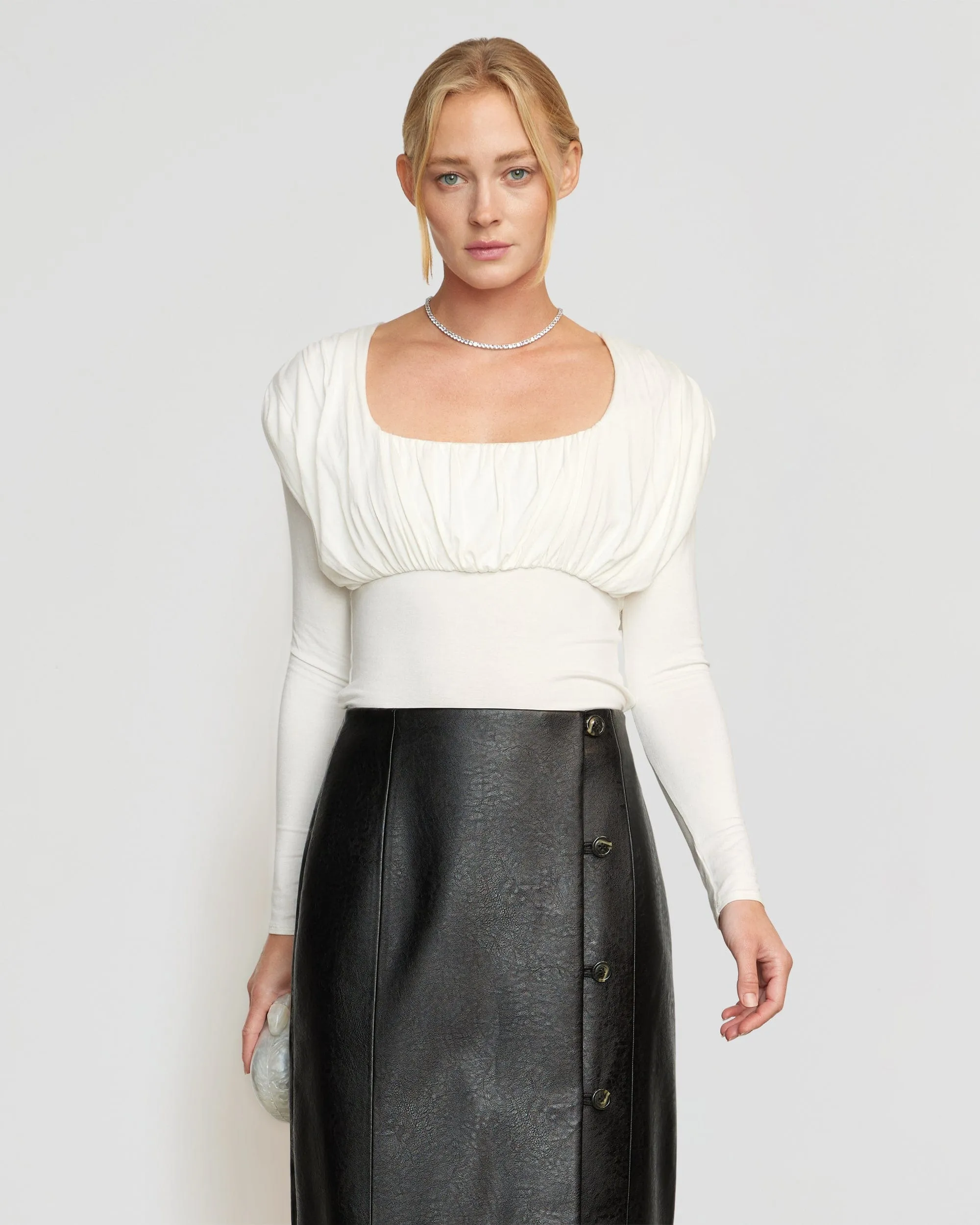 Milagro Ruched Long-Sleeve Tee